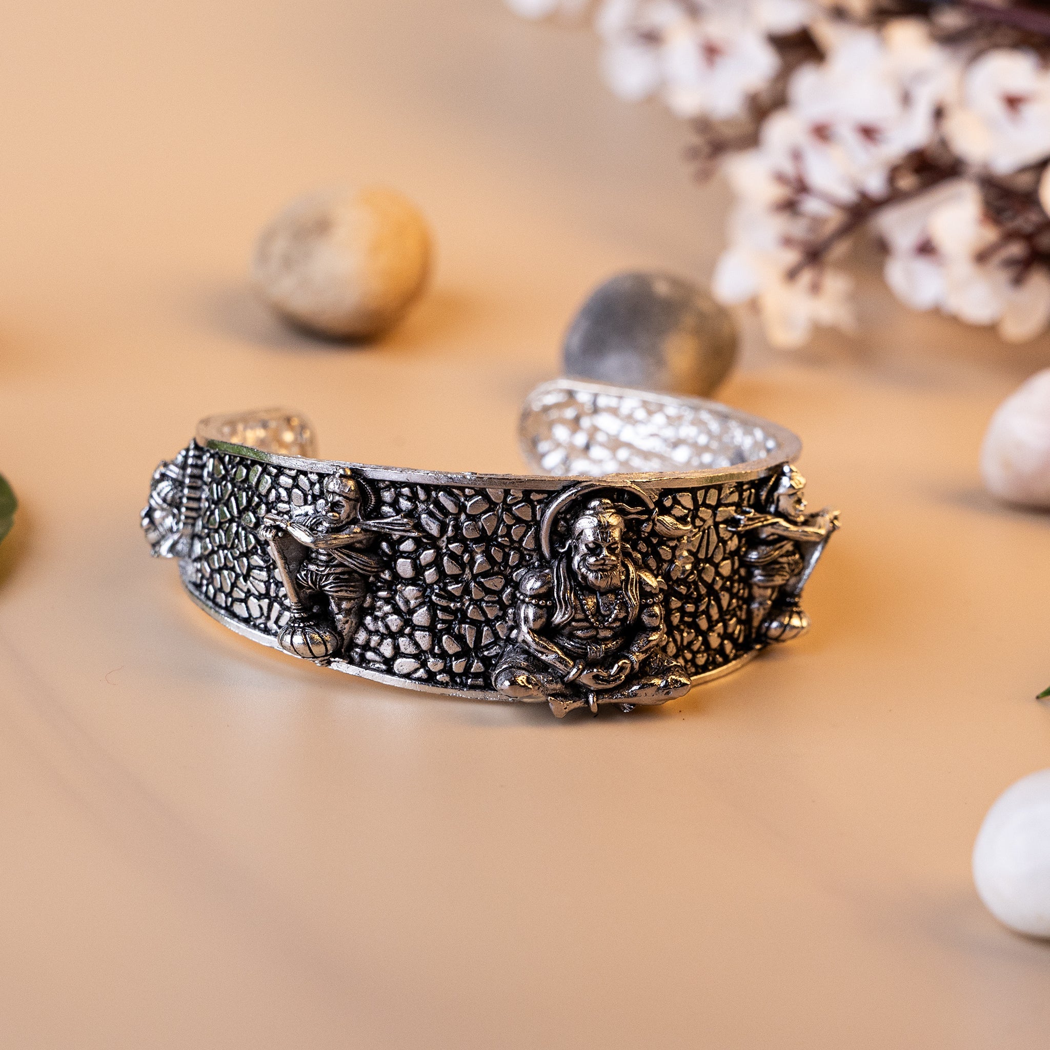 Hanuman Ji Kada (Silver Oxidize)