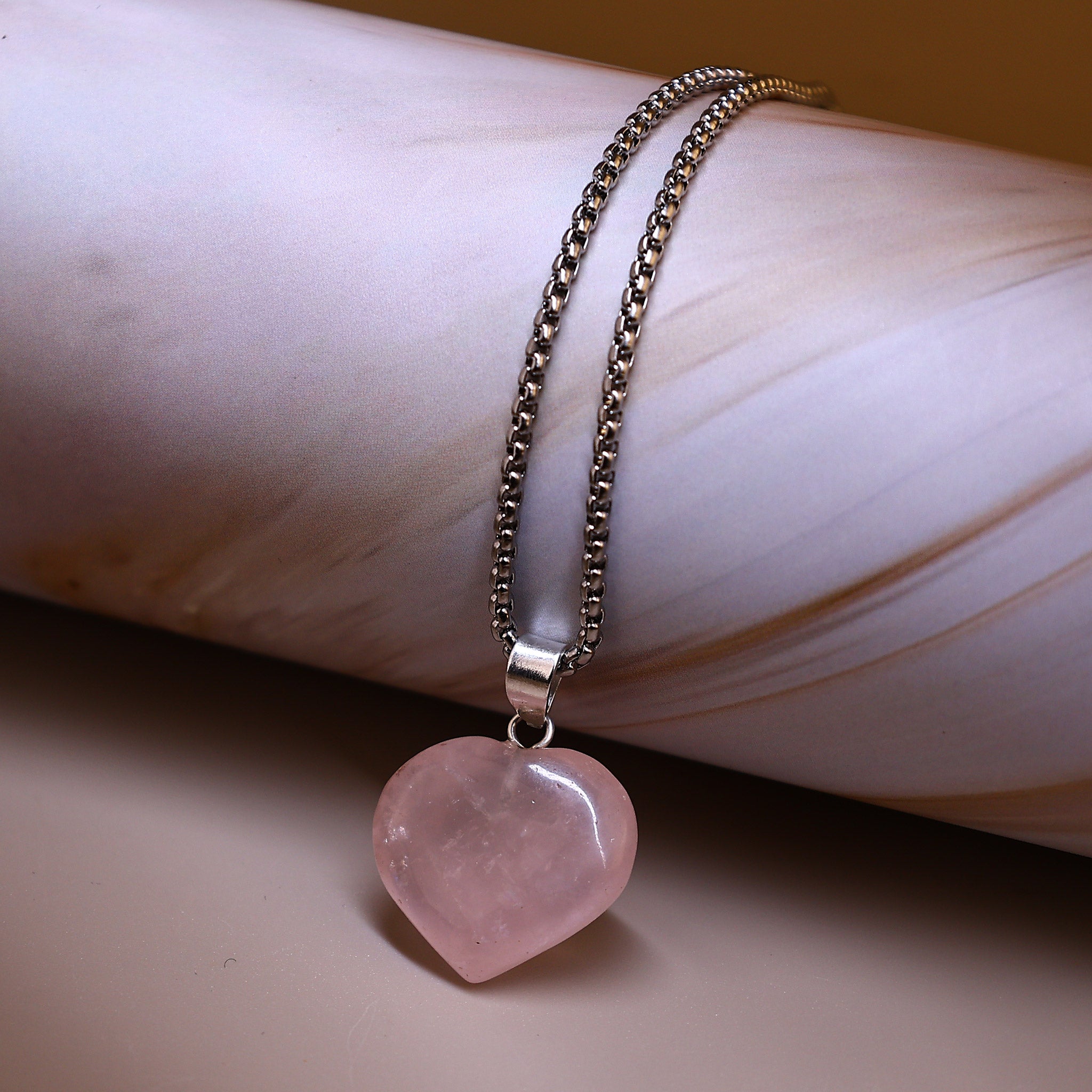 Rose Quartz Heart Pendant