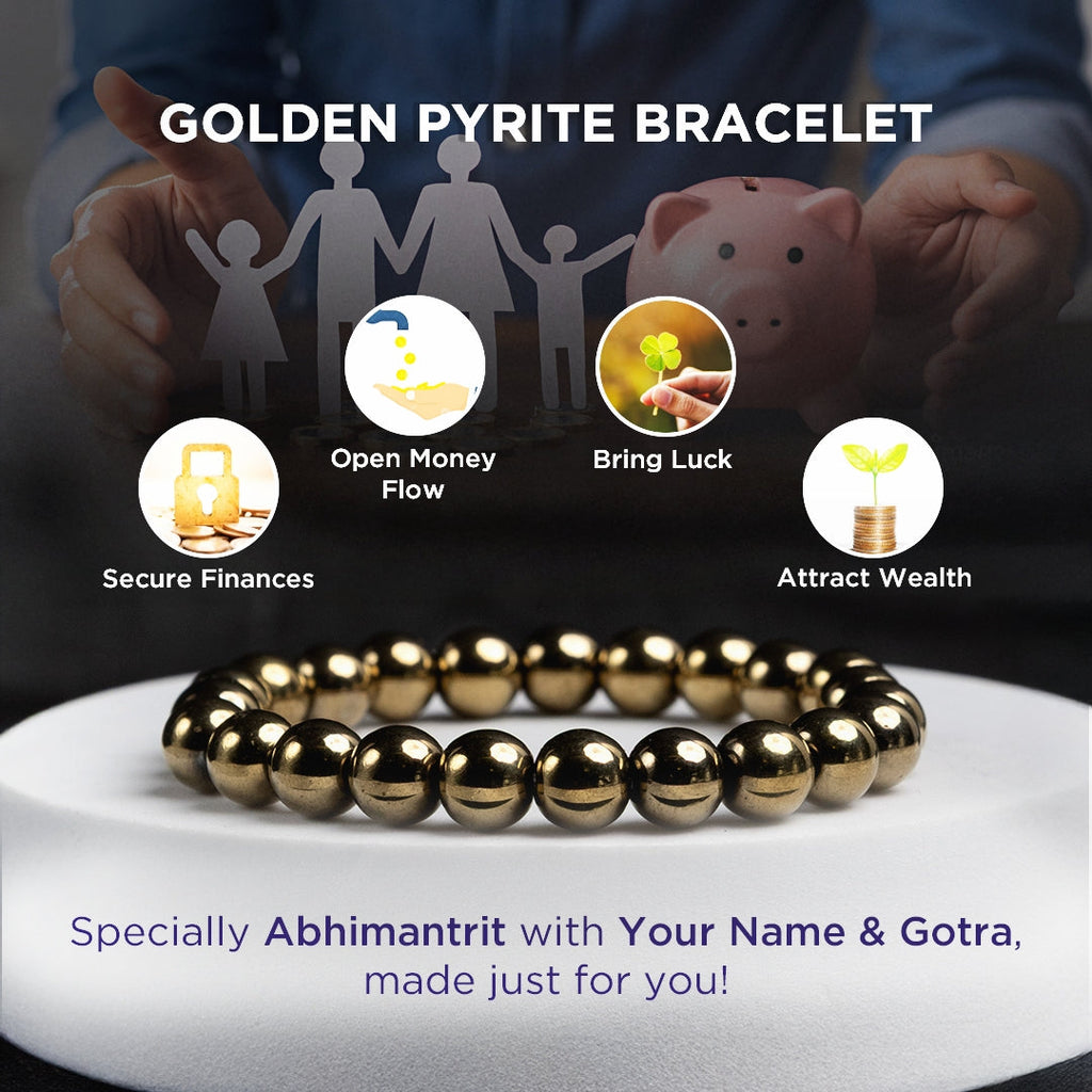 Fame & Fortune Attract: Golden Pyrite Bracelet