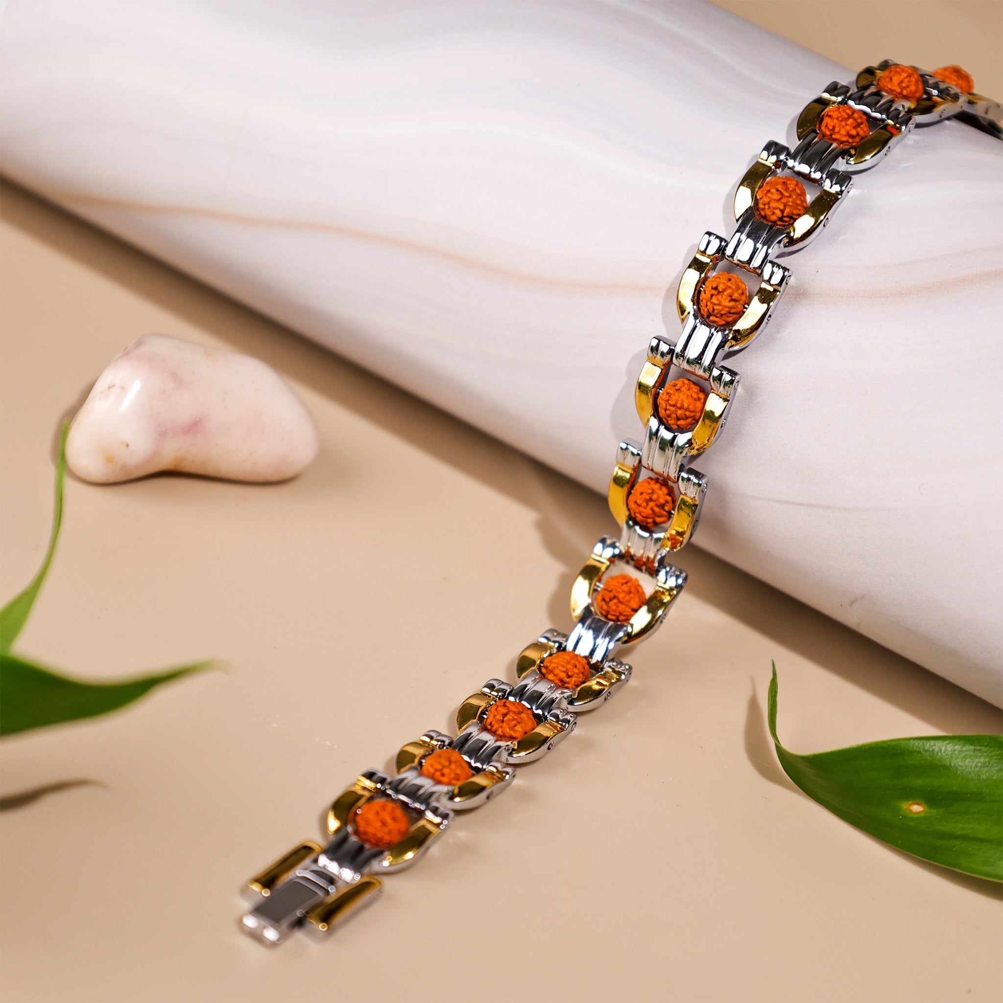PanchMukhi Rudraksha Bracelet (IGP Gold & Silver Plating)