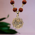Laxmi Yantra with 5 Mukhi Rudraksha Pendant