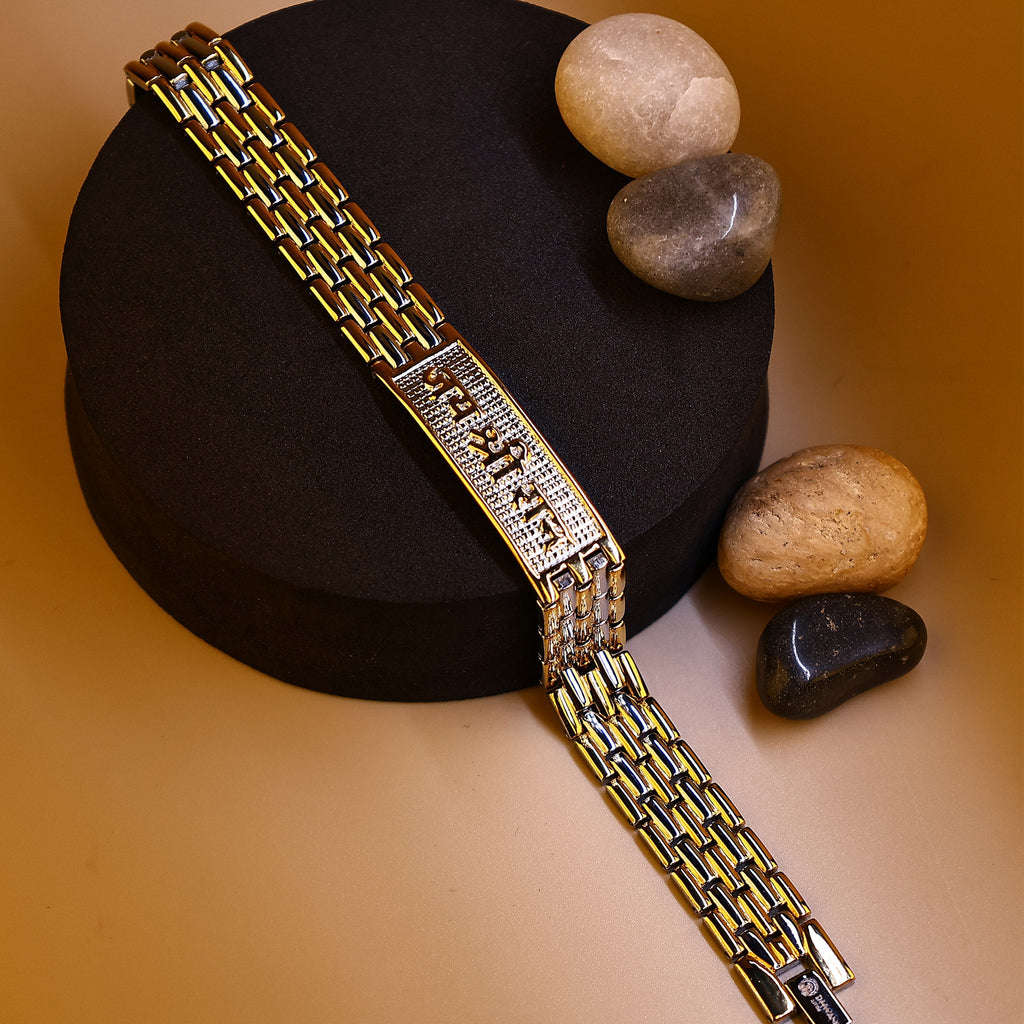 Jai Shree Ram: IGP Gold & Silver Plating Bracelet