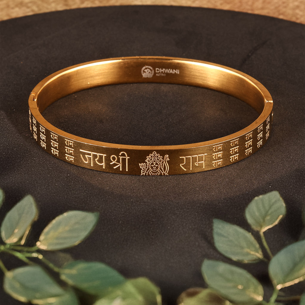 Jai Shree Ram Kada (IGP Gold Plating)