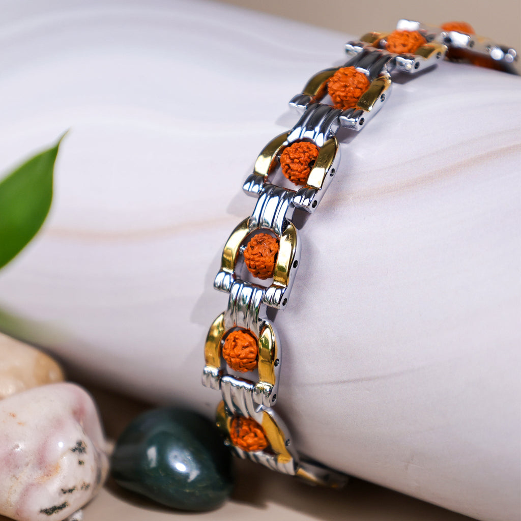 PanchMukhi Rudraksha Bracelet (IGP Gold & Silver Plating)