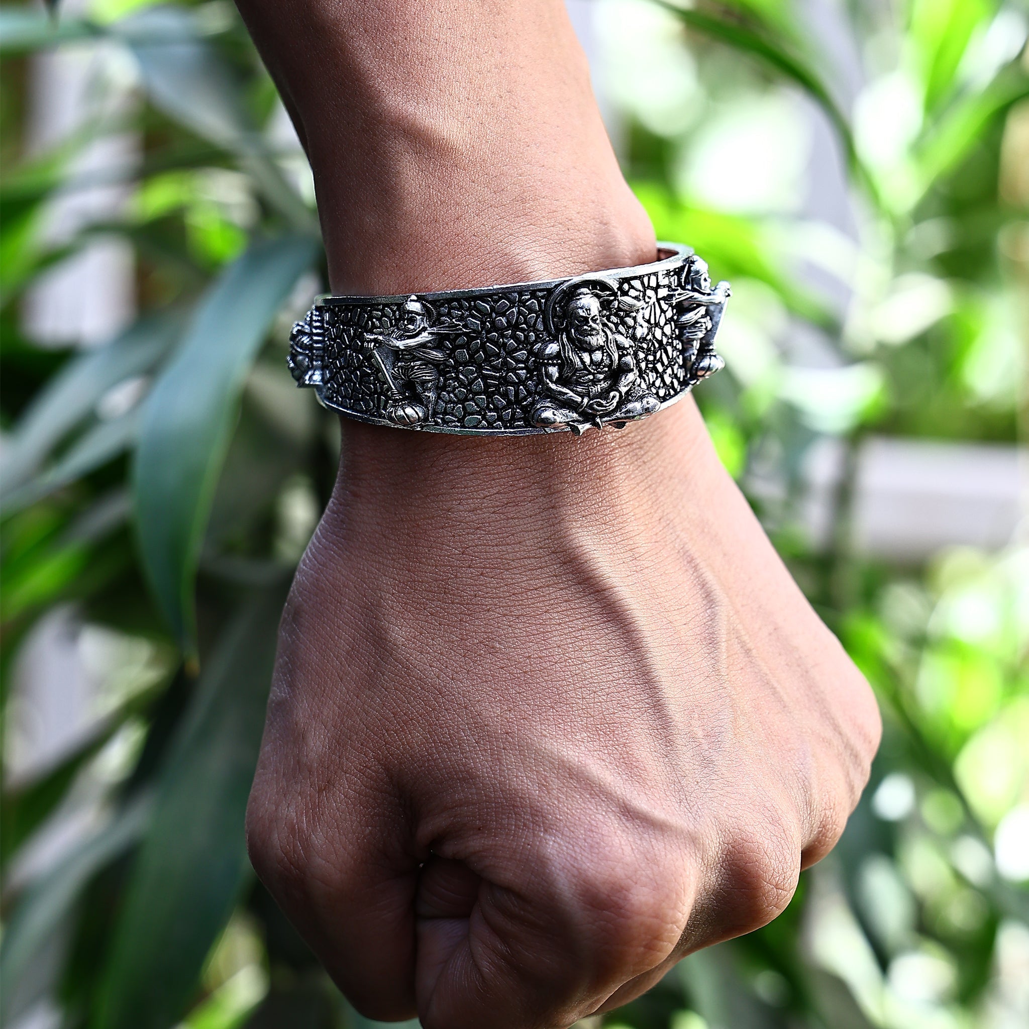 Hanuman Ji Kada (Silver Oxidize)