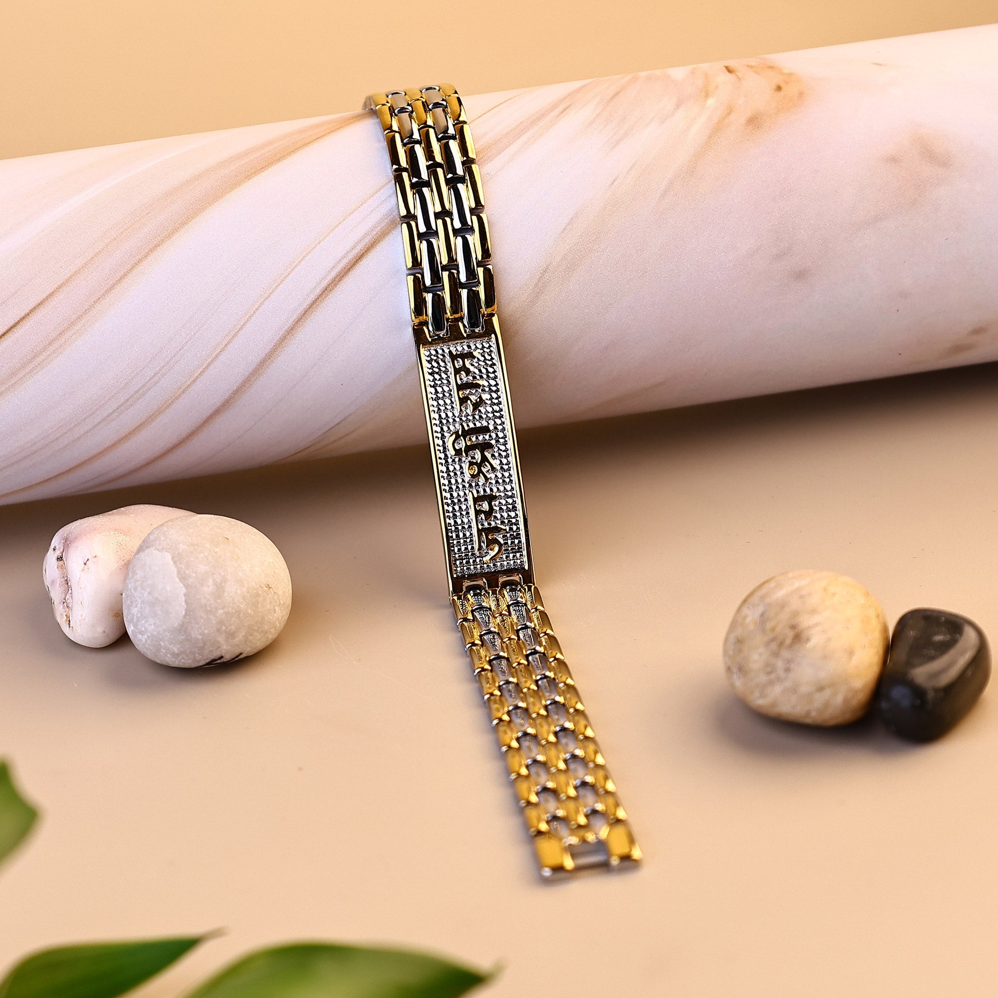 Jai Shree Ram: IGP Gold & Silver Plating Bracelet