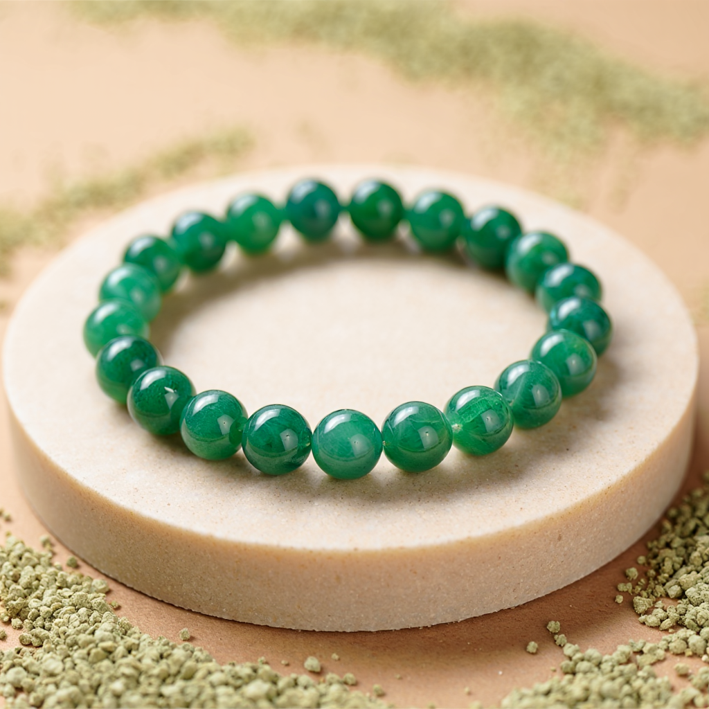 Promotes Wealth Attraction & Money Growth: Green Aventurine Bracelet