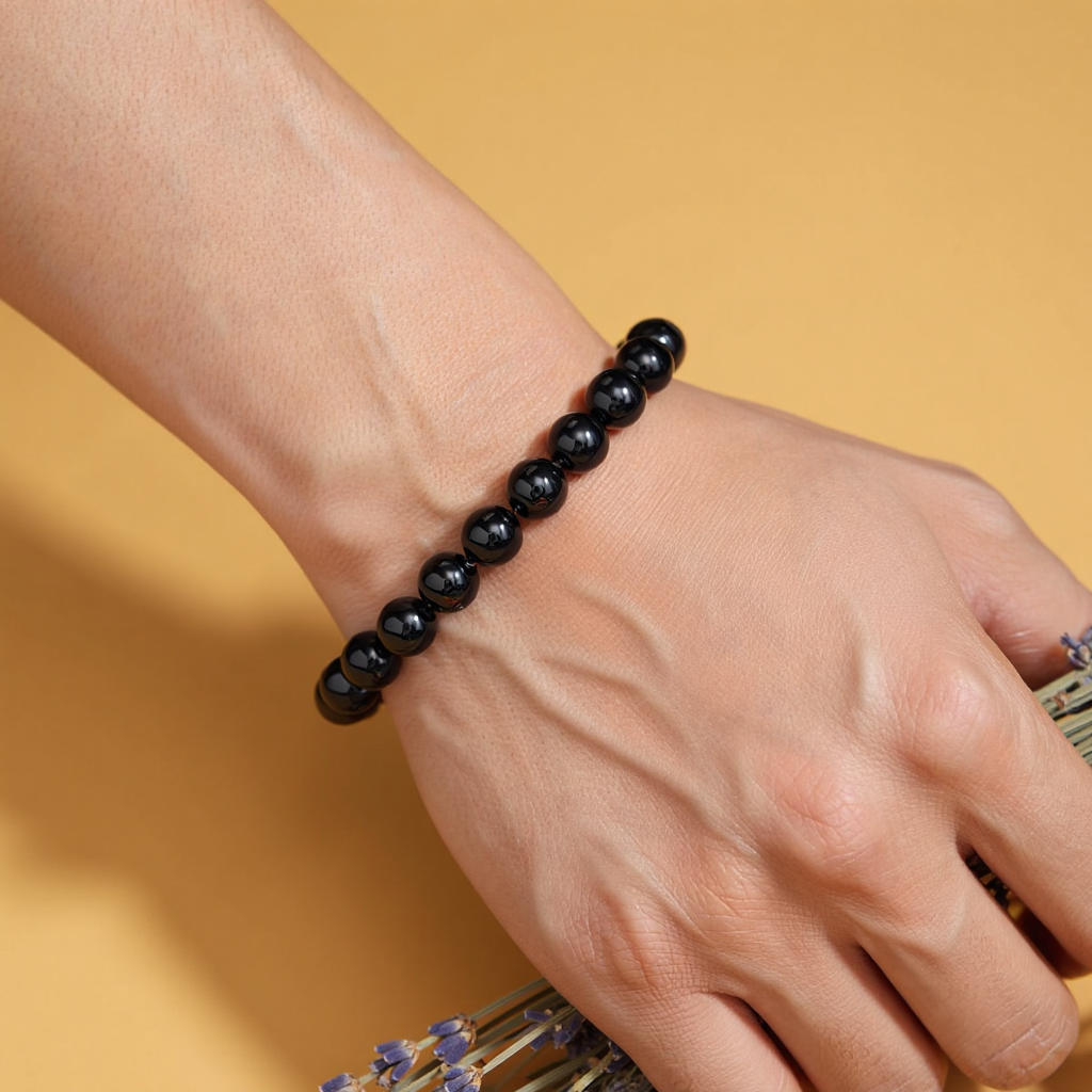 Protect from Psyhic attacks & Negative Engery: Black Tourmaline Bracelet