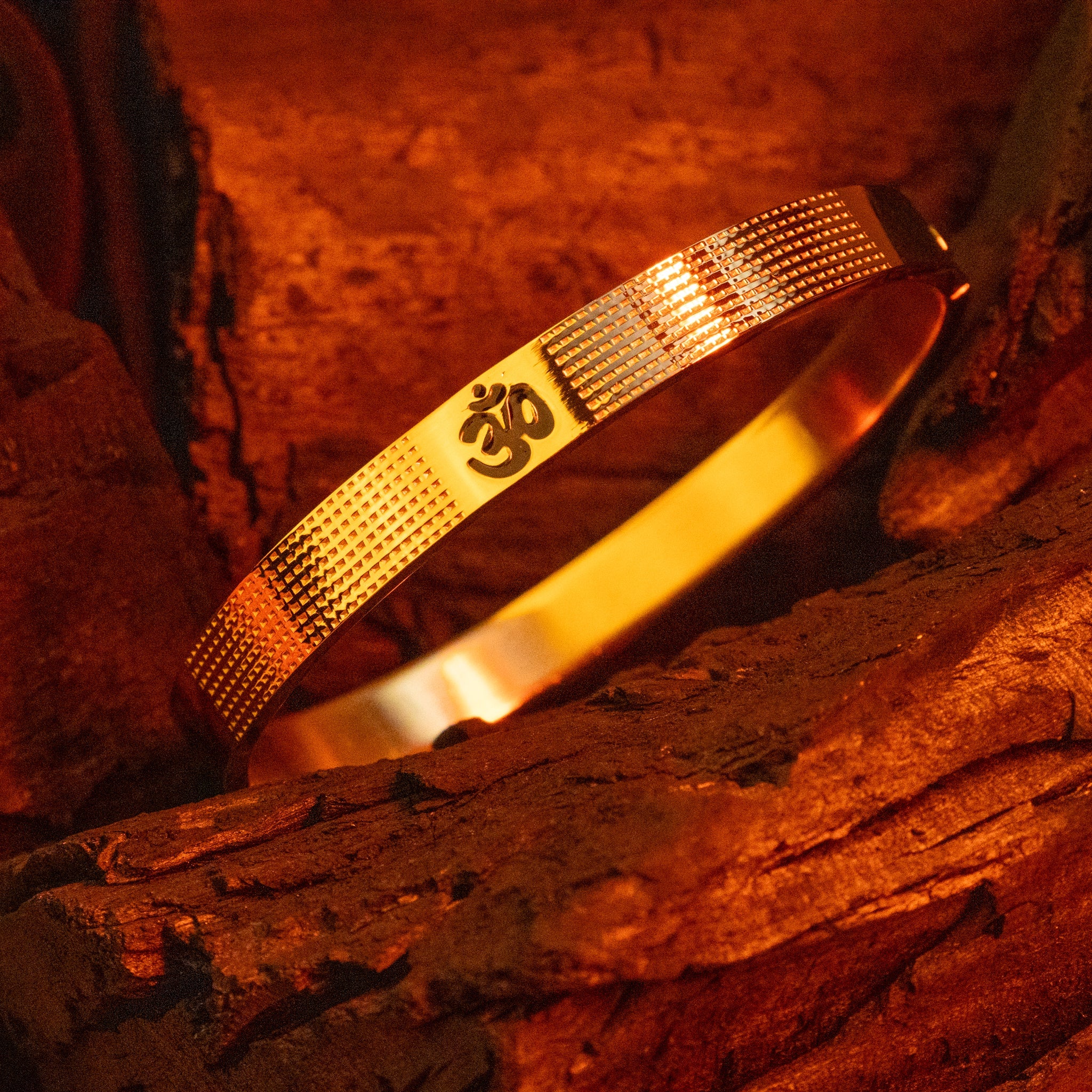 Om Shanti Kada (IGP Gold Plating)