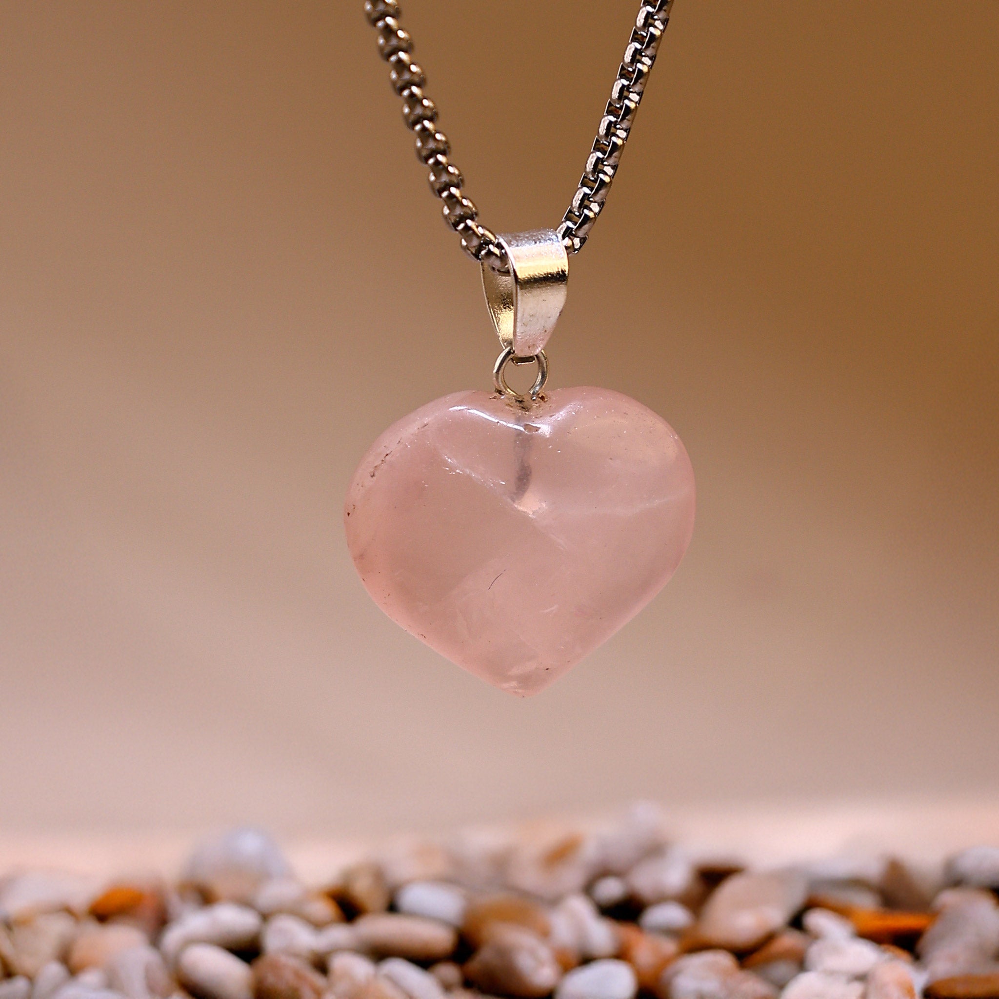 Rose Quartz Heart Pendant