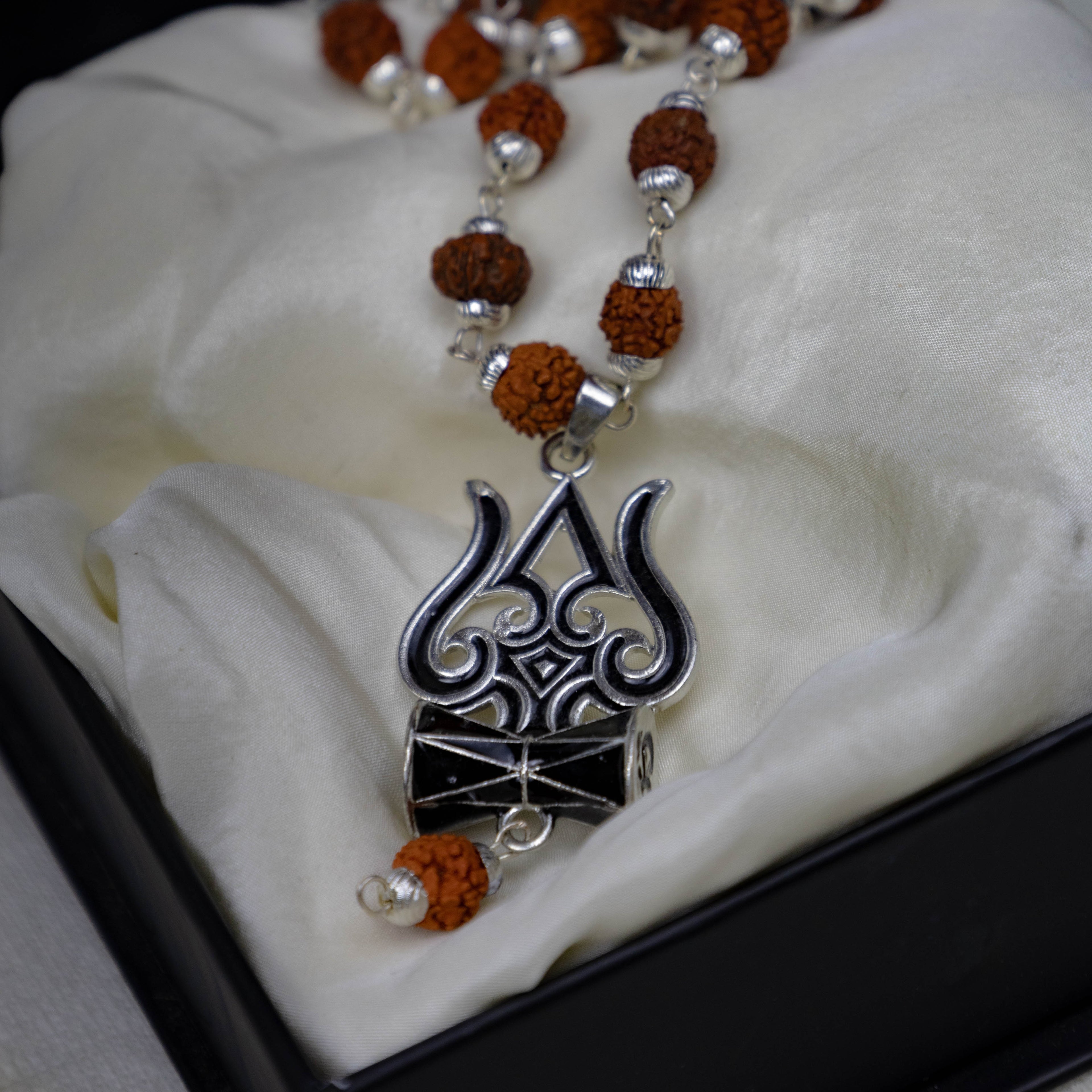 Trishul, Damru & Rudraksha Pendant