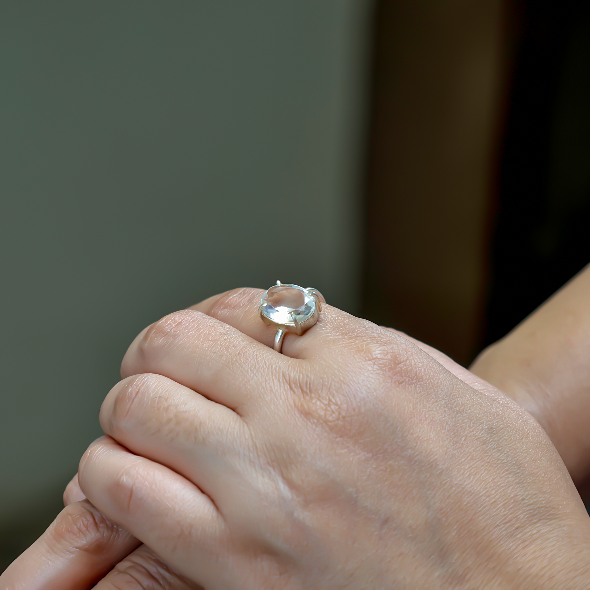 Removes Depression, Anger & Anxiety: Clear Quartz Ring