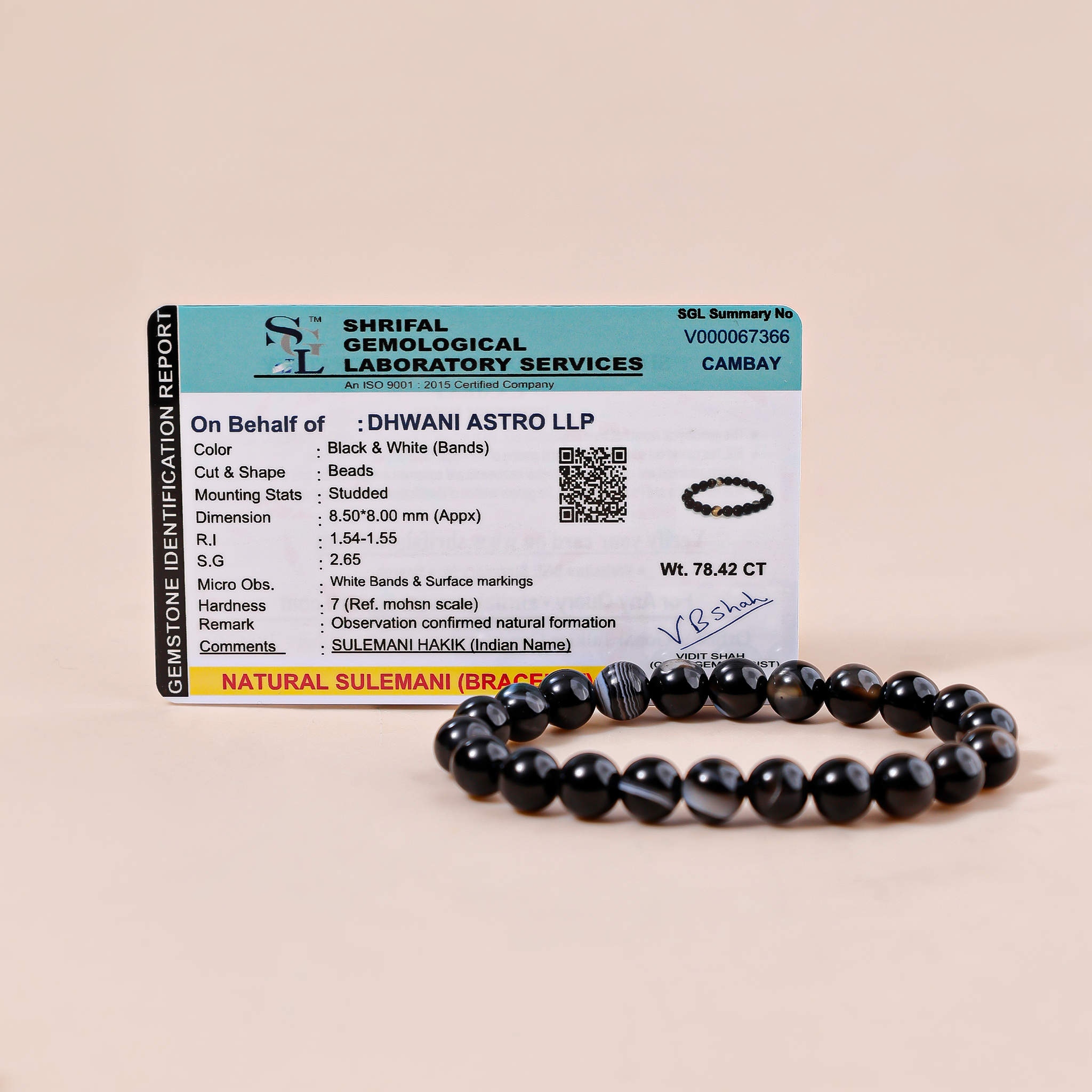 Negative Energy & Tantra Mantra Protection: Black Sulemani Bracelet