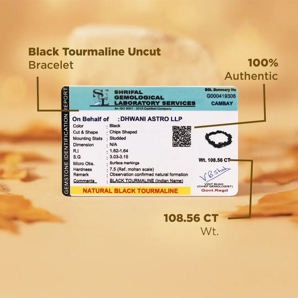 Protect from Psychic attacks & Negative Energy: Black Tourmaline Uncut Bracelet