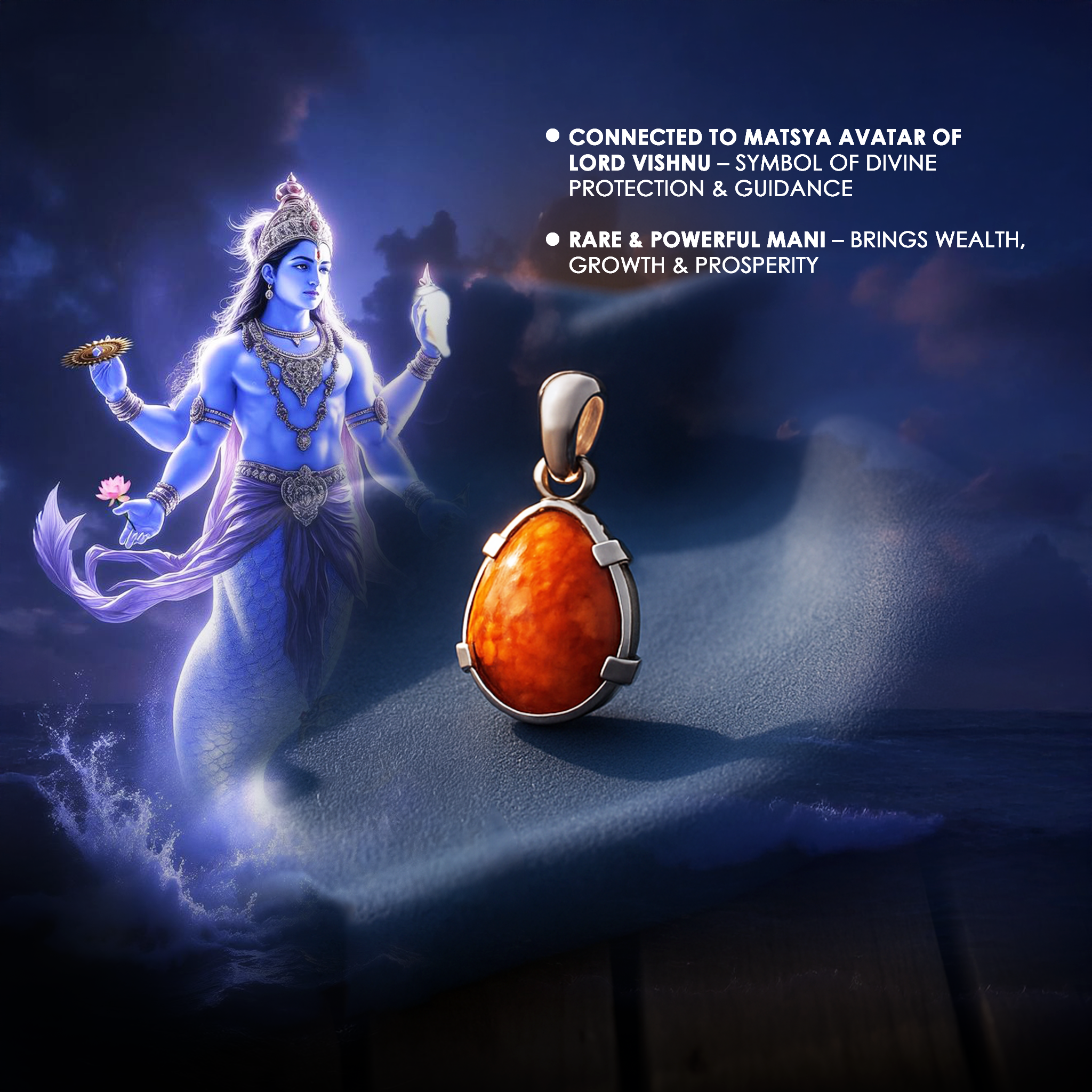 Machh Mani Pendant (Wealth, Love & Beauty)