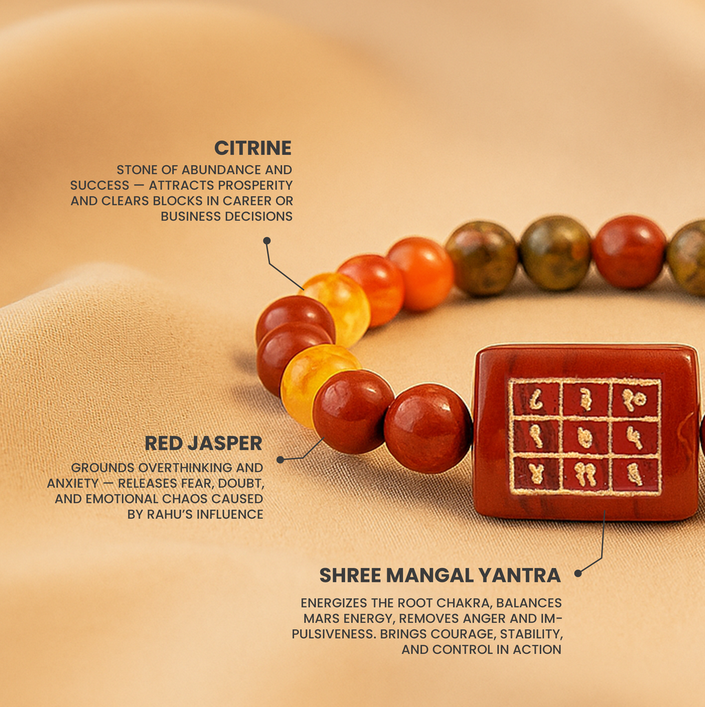 Mangal Dosh Yantra Bracelet - Delay in Marriage, Property Disputes, Accidents & ill Effects of Mars