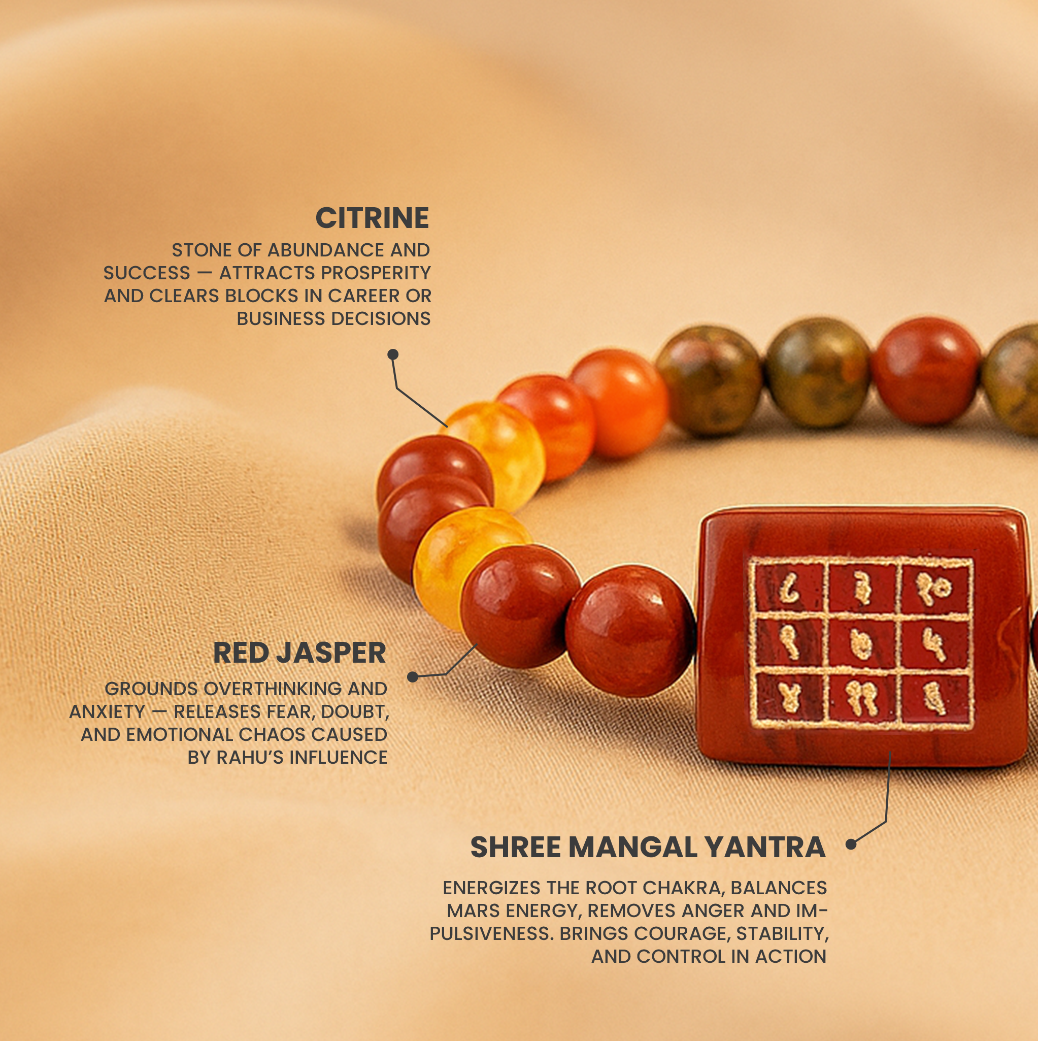 Mangal Dosh Yantra Bracelet - Delay in Marriage, Property Disputes, Accidents & ill Effects of Mars