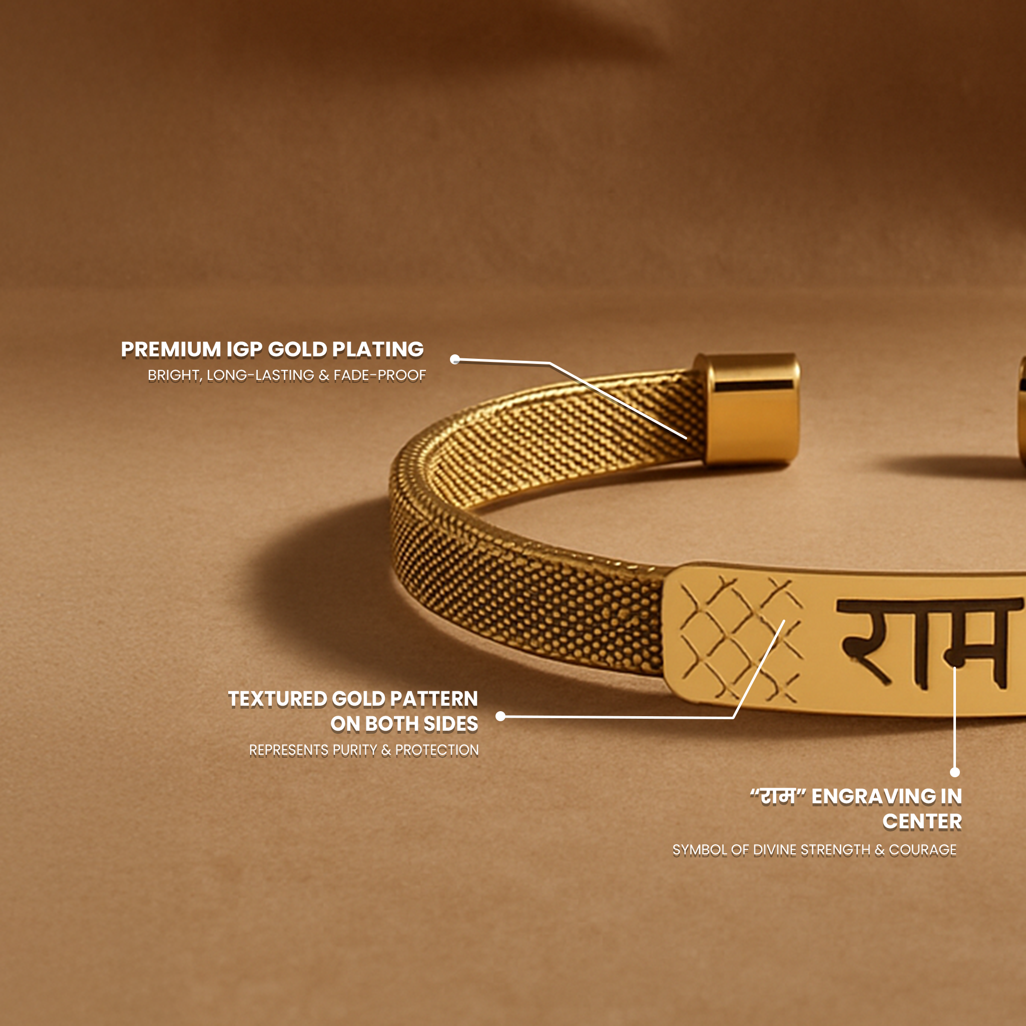 Ram Shakti Kada (IGP Gold Plating)