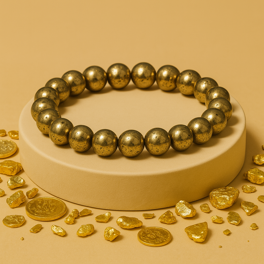 Fame & Fortune Attract: Golden Pyrite Bracelet