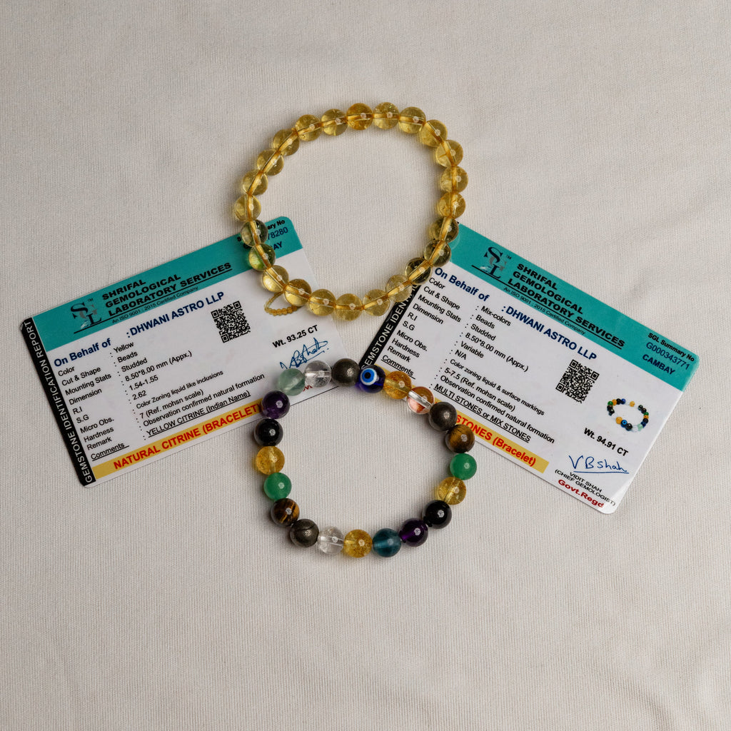 Education Bracelet & Yellow Citrine Bracelet