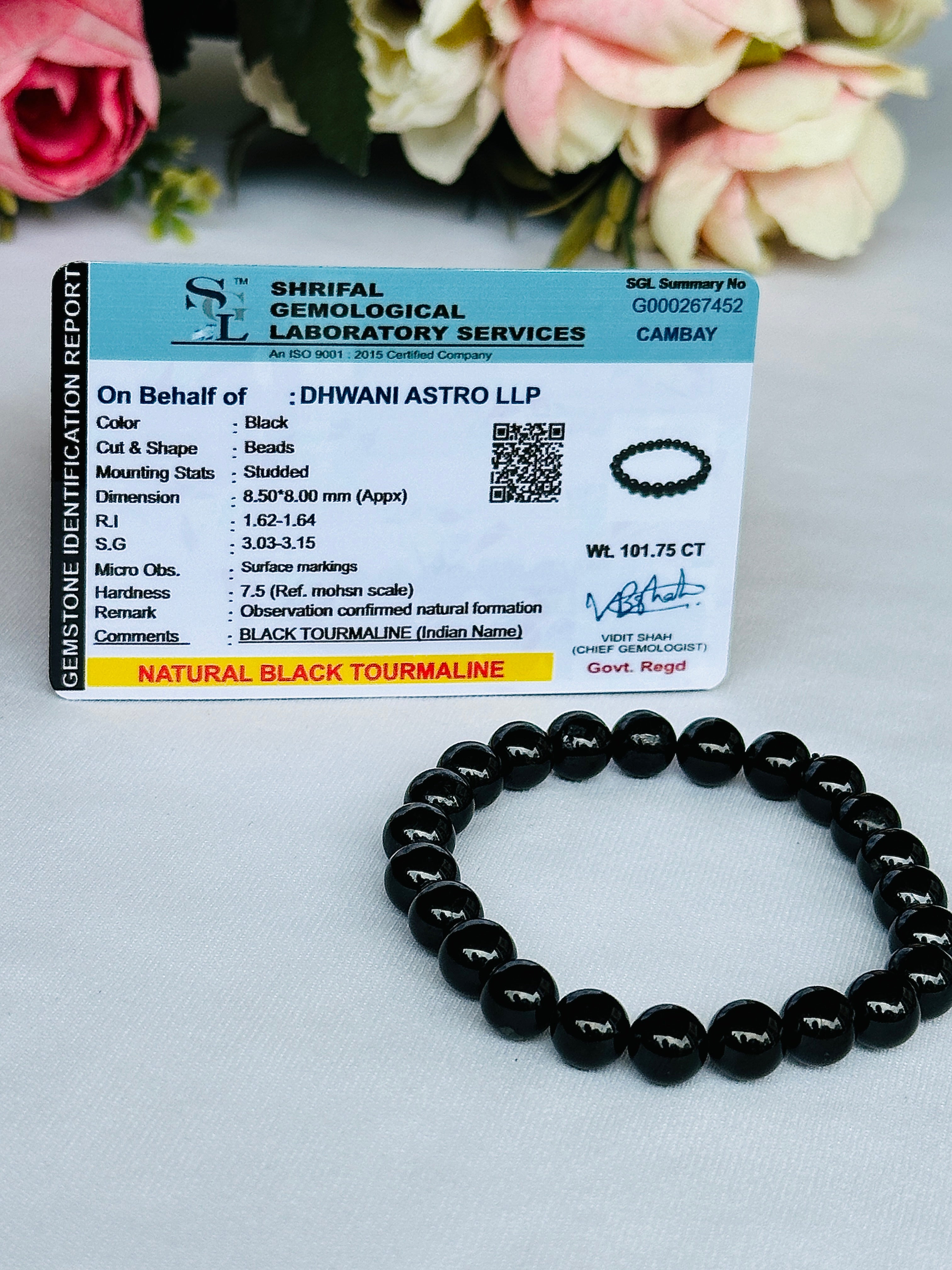 Protect from Psyhic attacks & Negative Engery: Black Tourmaline Bracelet