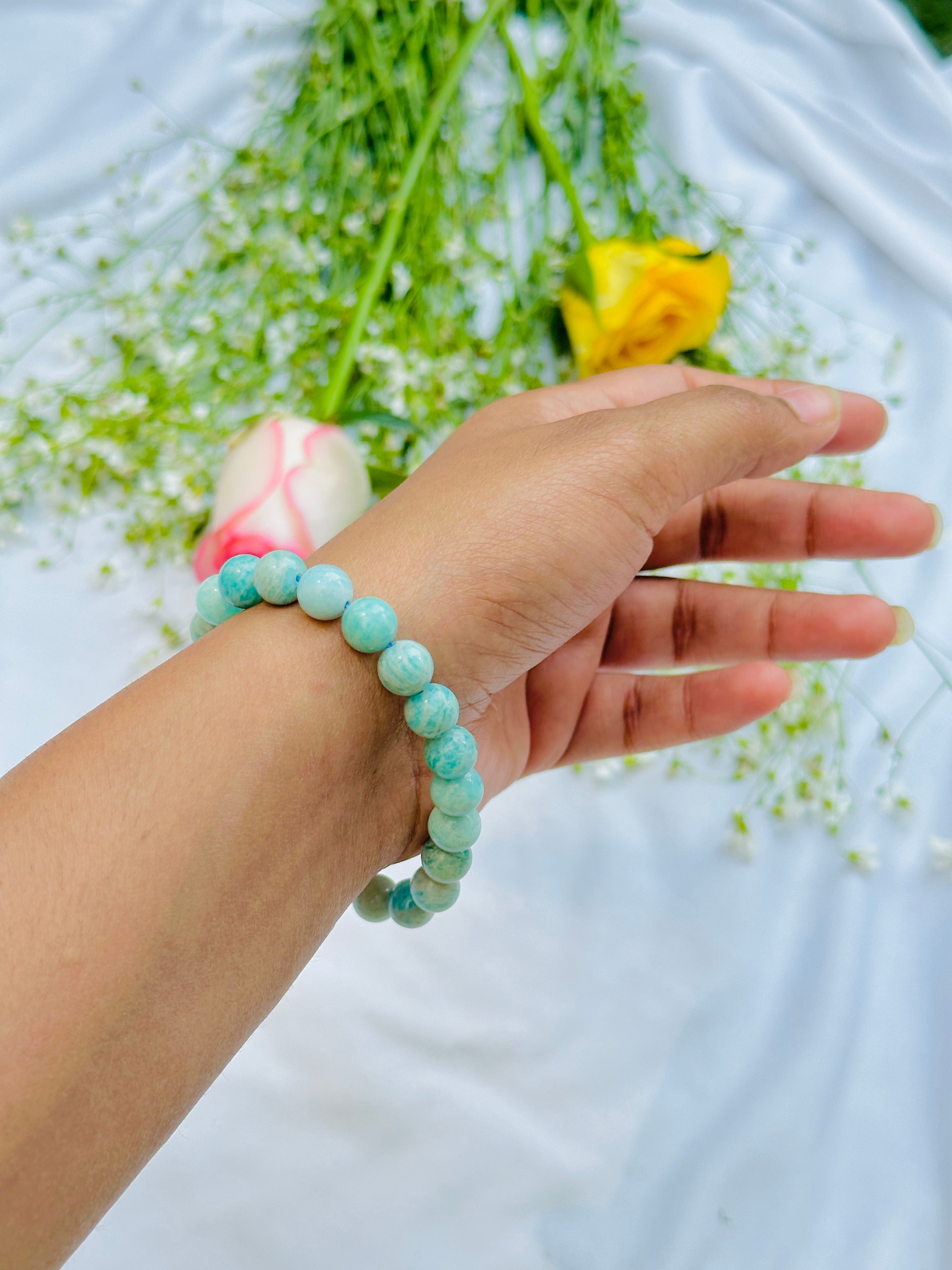 Enhances Love, Calms Your Mind, Beautifies Skin: Amazonite Bracelet