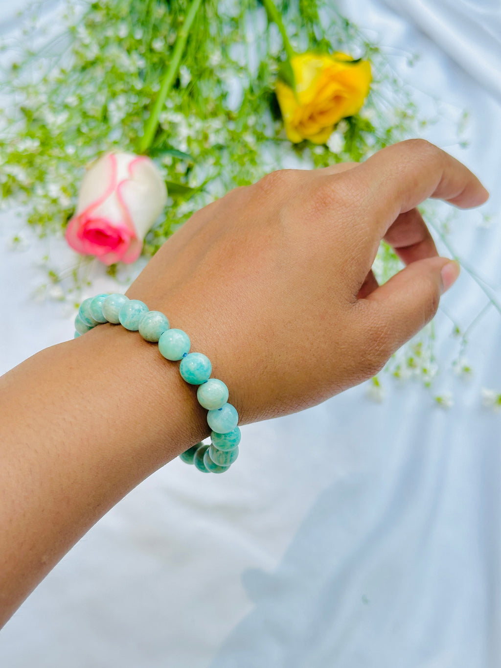 Enhances Love, Calms Your Mind, Beautifies Skin: Amazonite Bracelet
