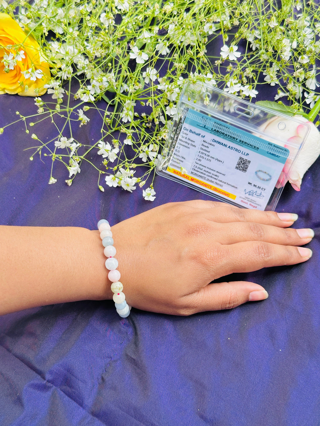 Fear, Anger, Stress and Anxiety Relief: Morganite Bracelet