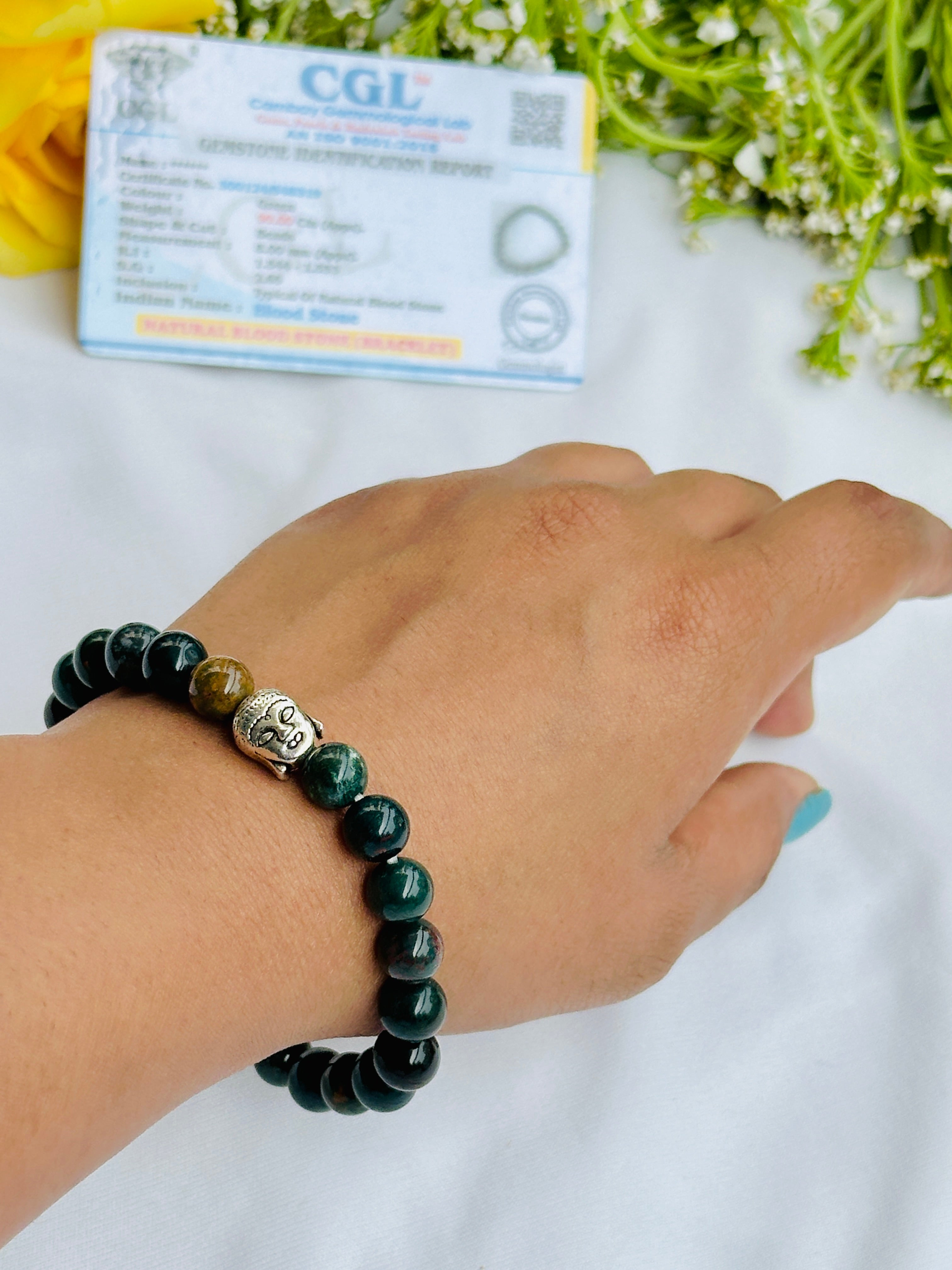Relief Body Pain (Arthritis Pain) and Improve Immune System: Blood Stone Bracelet