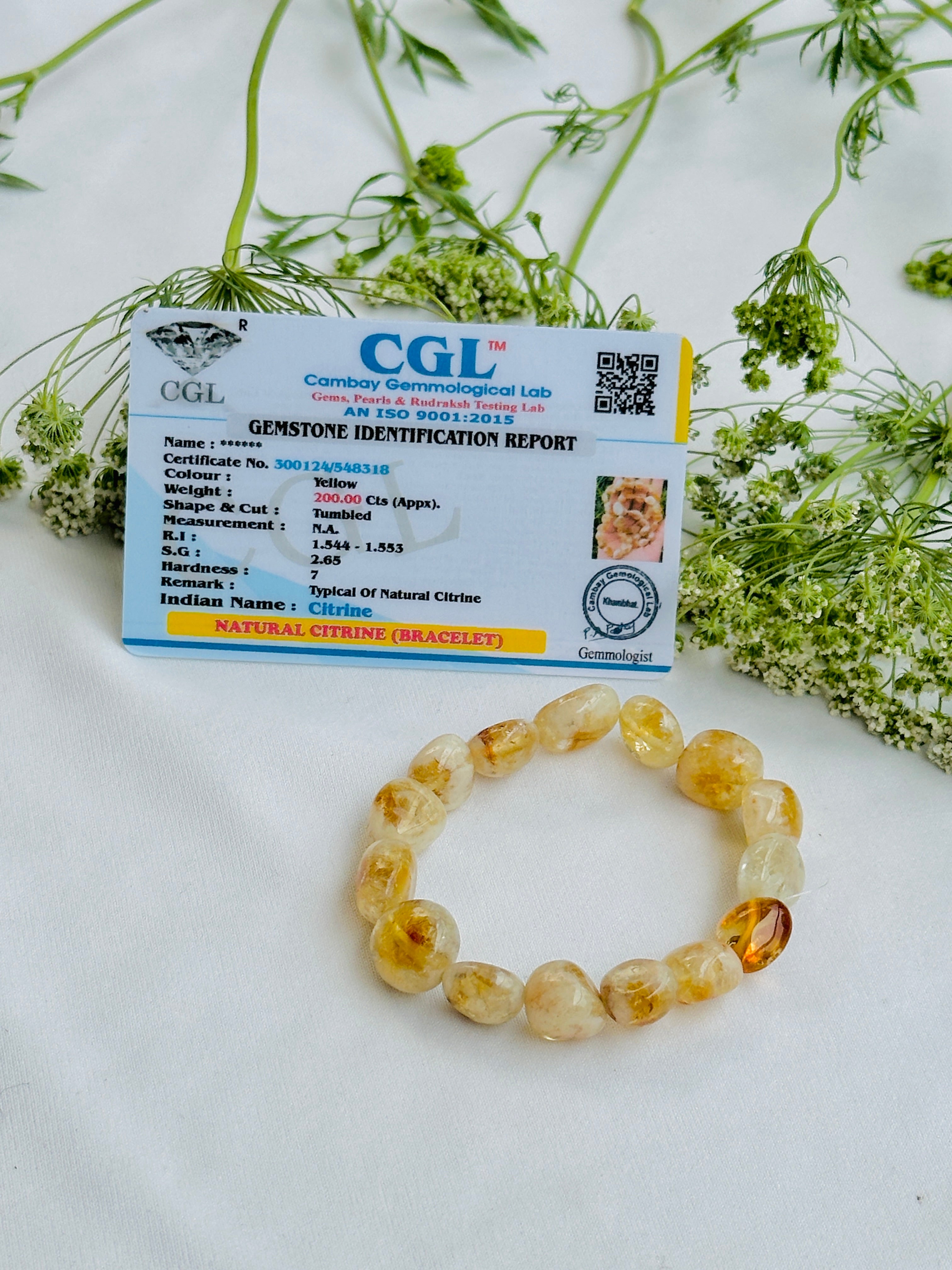 Money and Wealth Attract: Yellow Citrine Tumble Bracelet