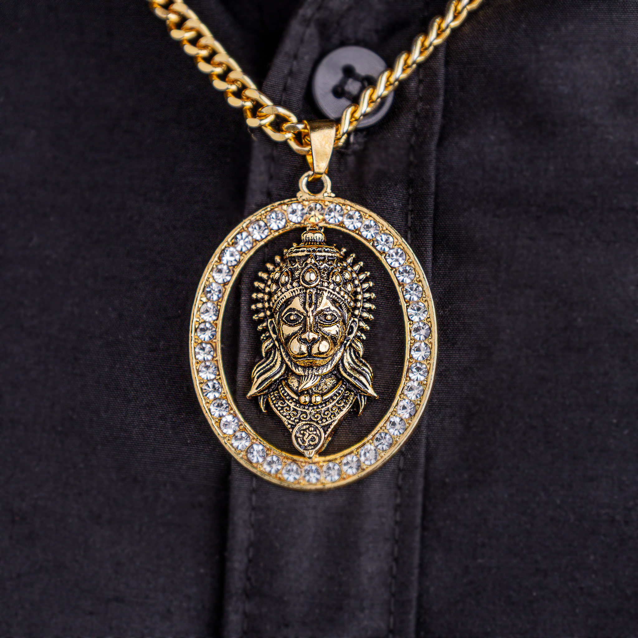 Golden Hanuman Ji Pendant