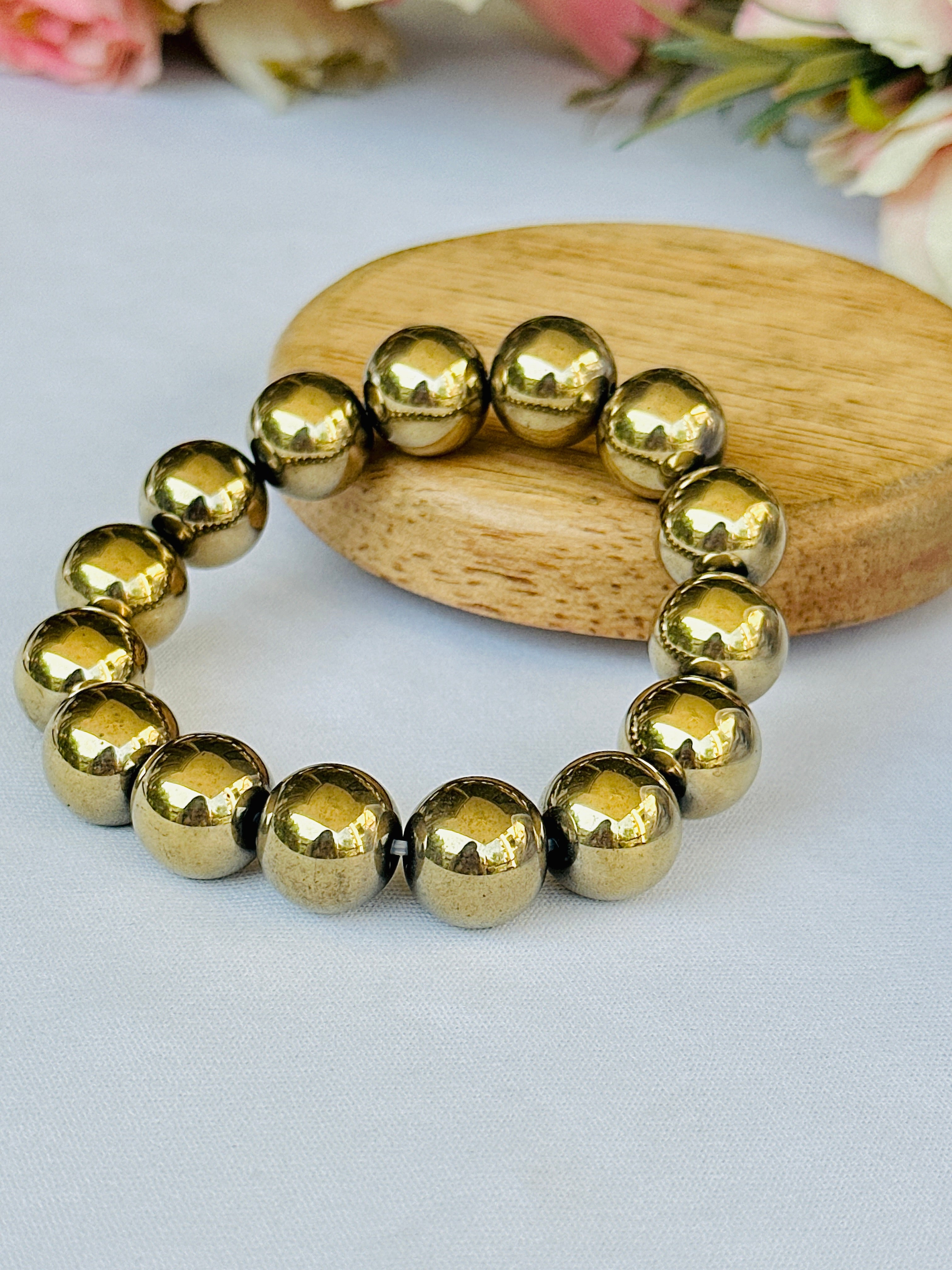 Fame & Fortune Attract: Golden Pyrite Bracelet