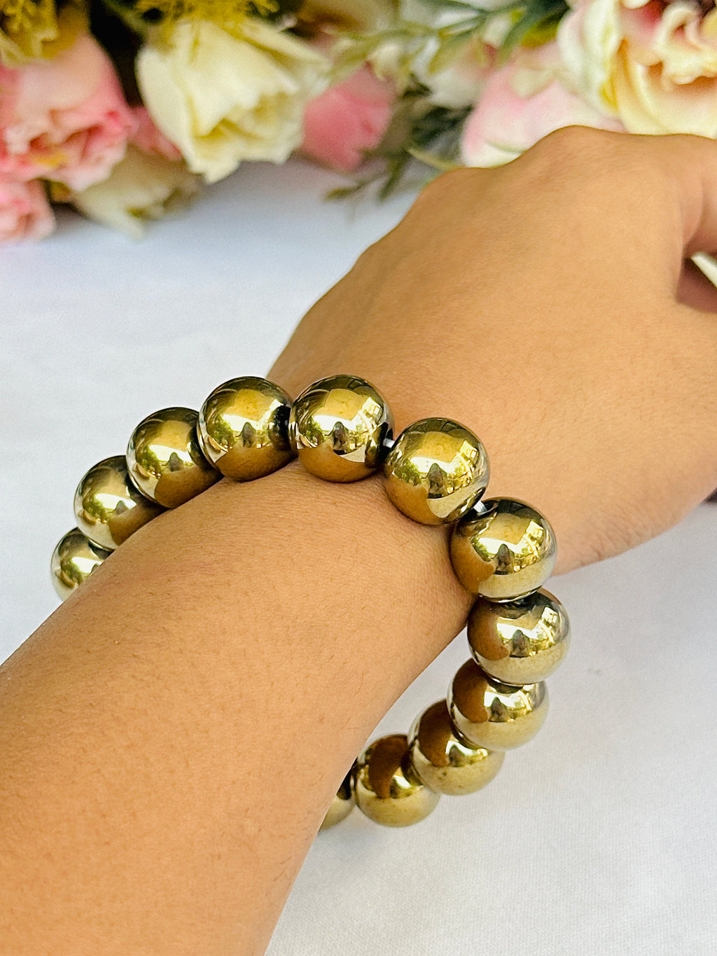Fame & Fortune Attract: Golden Pyrite Bracelet