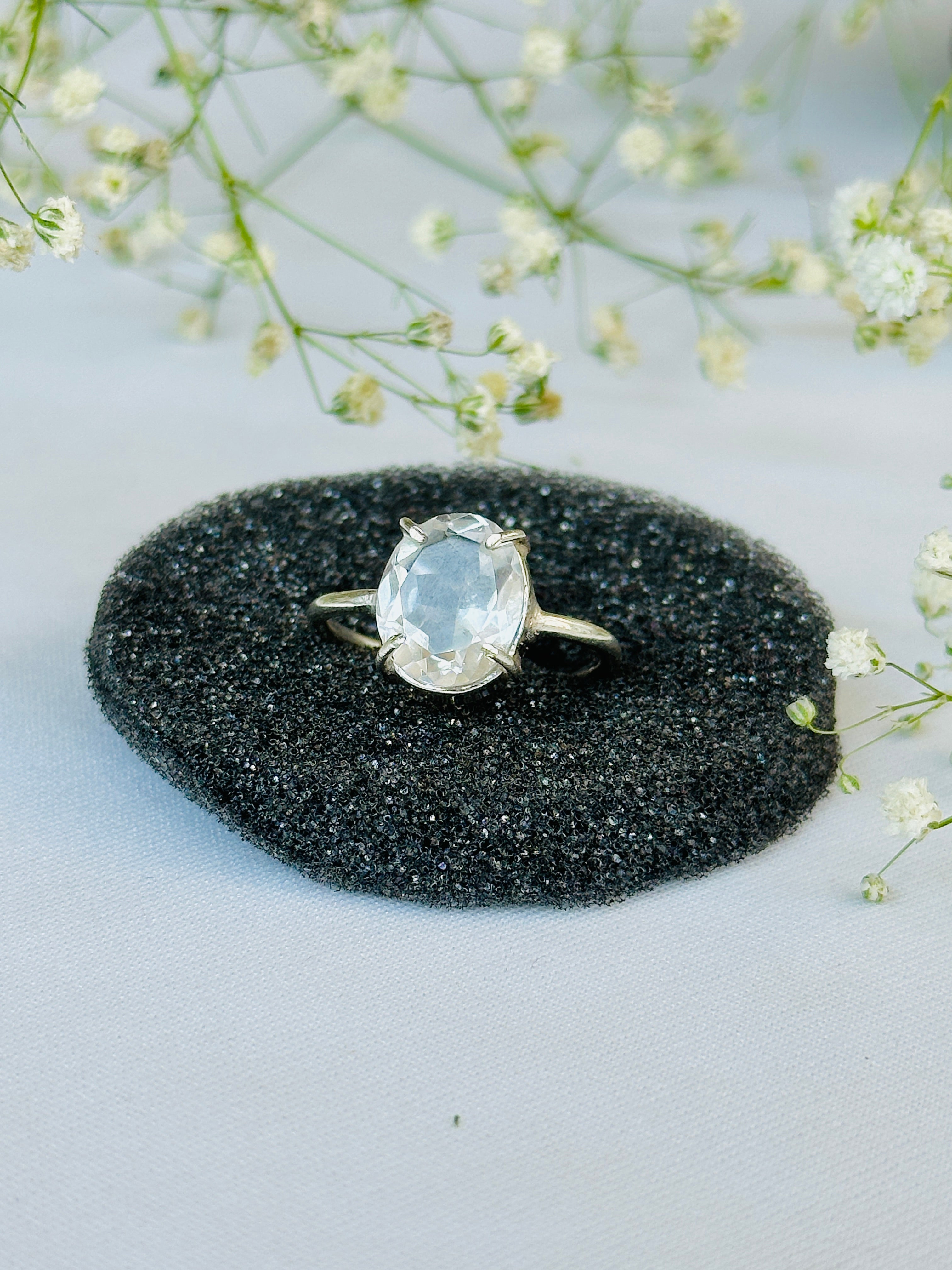 Removes Depression, Anger & Anxiety: Clear Quartz Ring