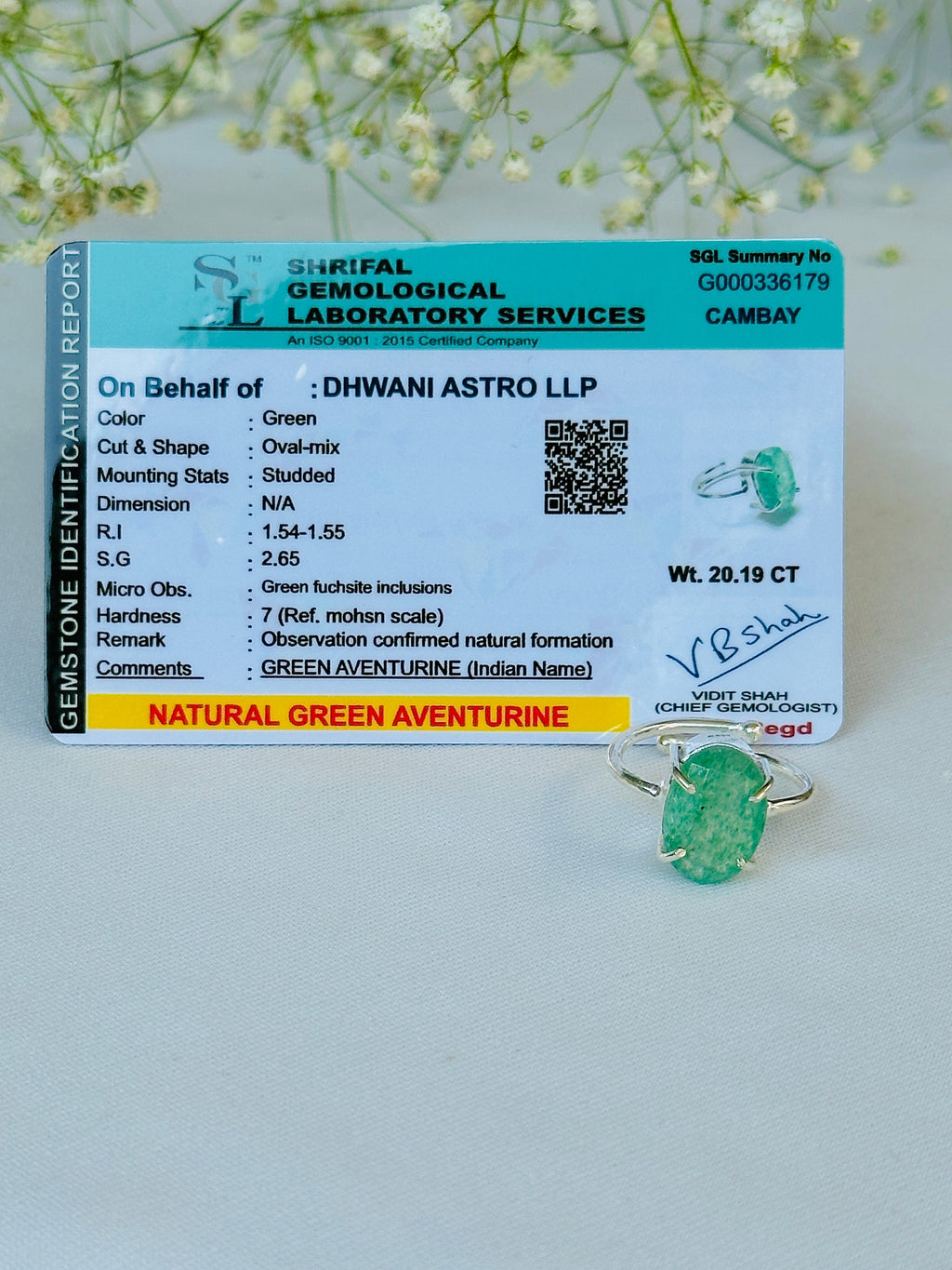 Promotes Wealth Attraction & Money Growth: Green Aventurine Ring