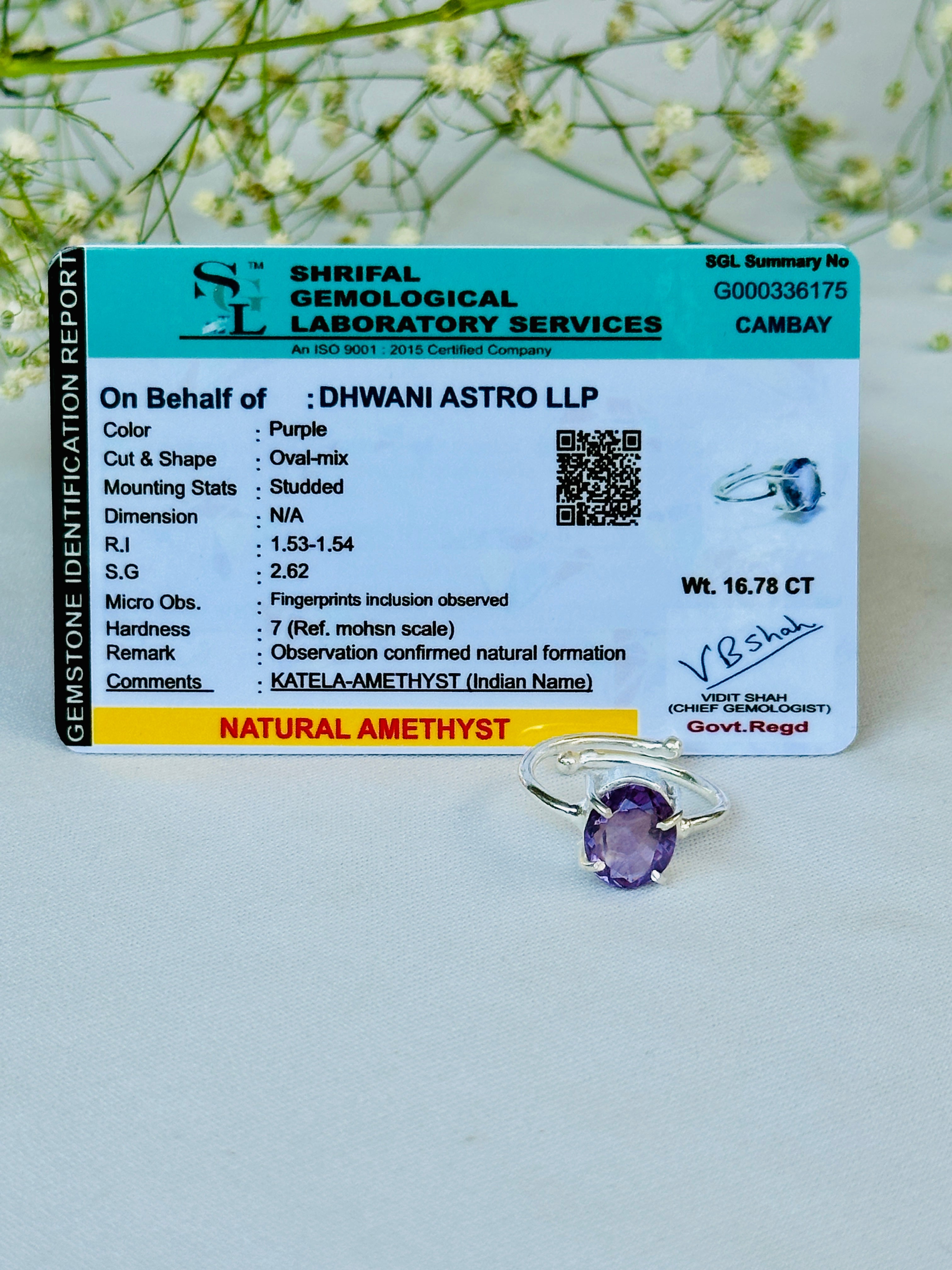 Attract Luck, Enhance Intuition, Improve Health & Skin: Amethyst Ring