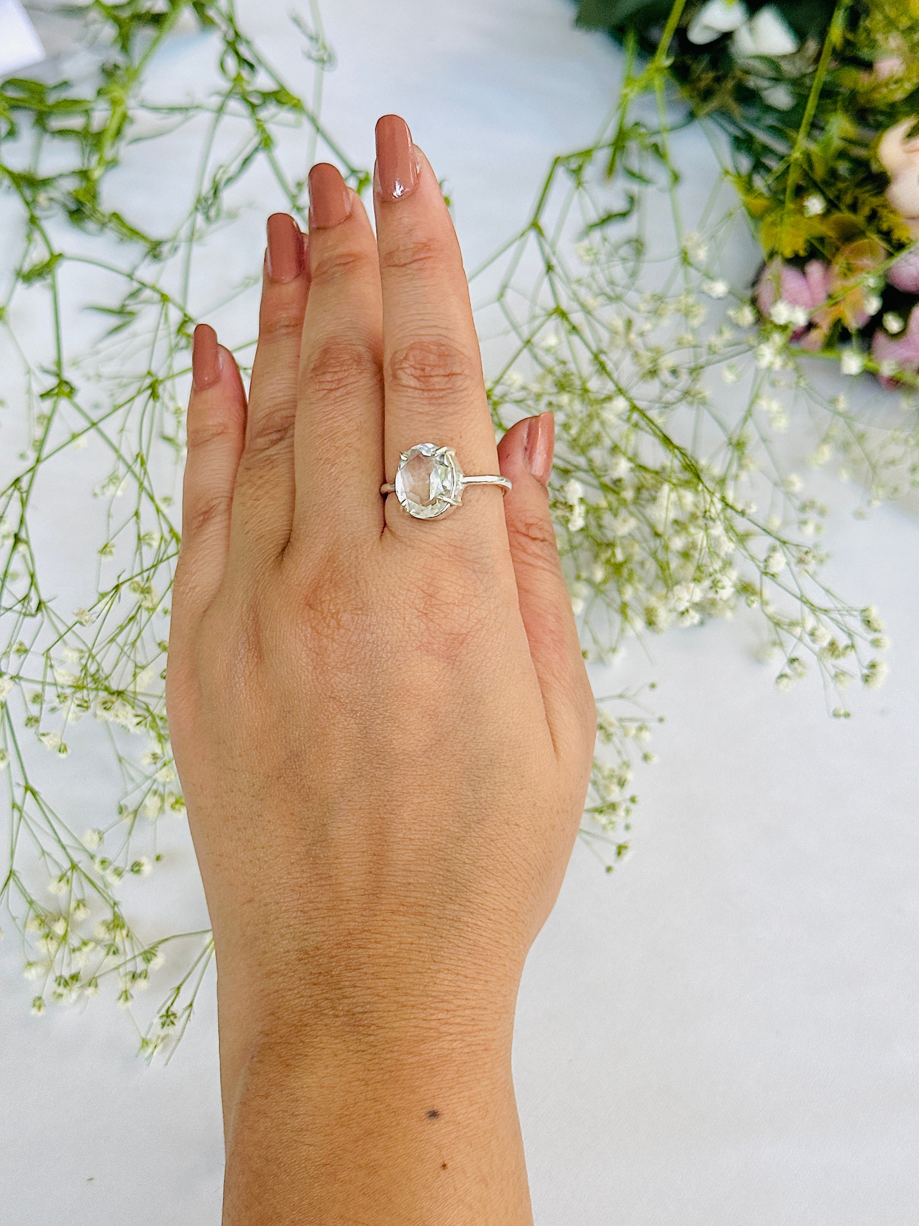 Removes Depression, Anger & Anxiety: Clear Quartz Ring