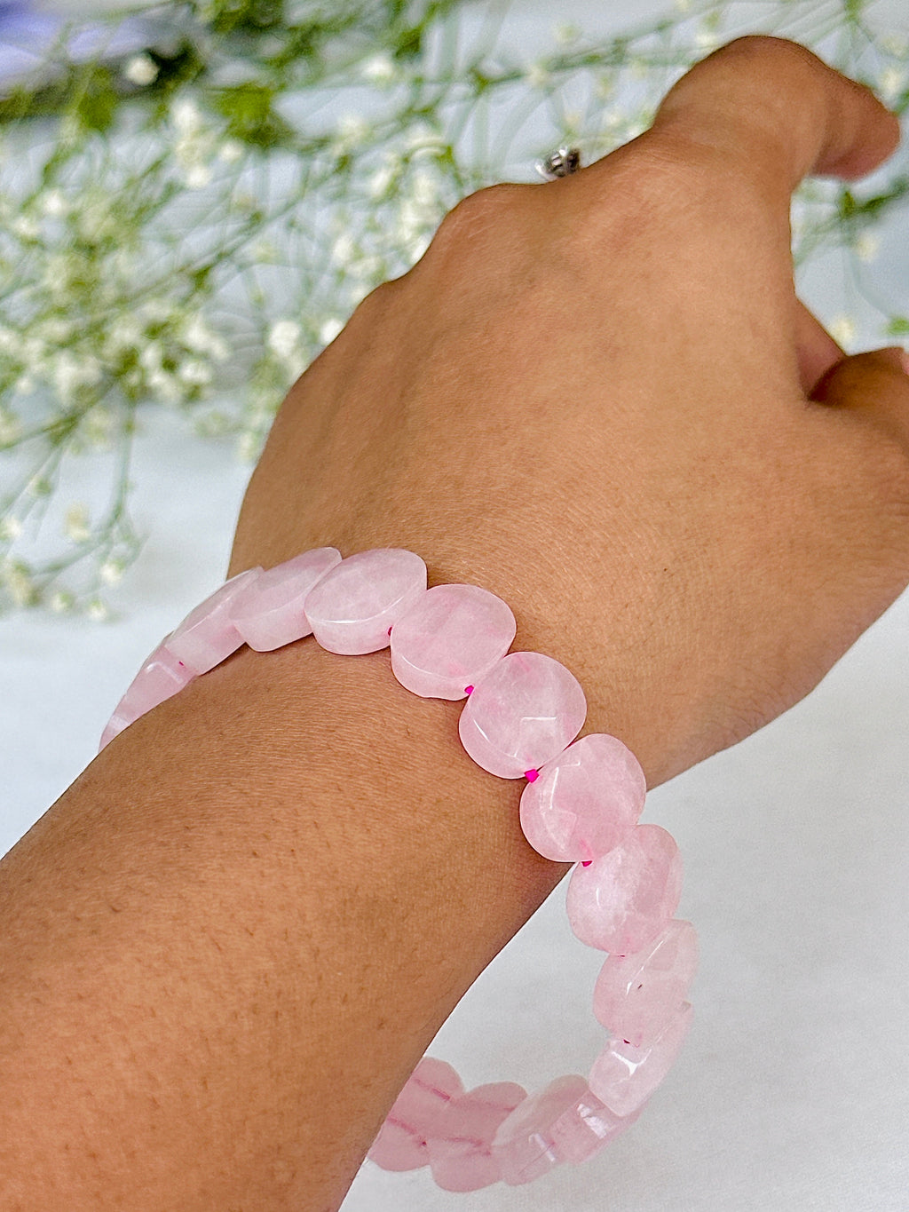 Improve Love, Relationship & Emotional Connection: Rose Quartz Emerald Cut Bracelet