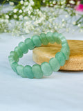 Promotes Wealth Attraction & Money Growth: Green Aventurine Emerald Cut Bracelet