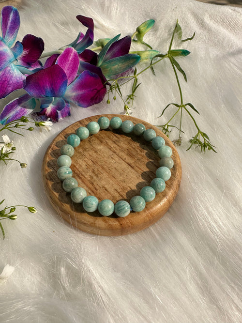 Enhances Love, Calms Your Mind, Beautifies Skin: Amazonite Bracelet