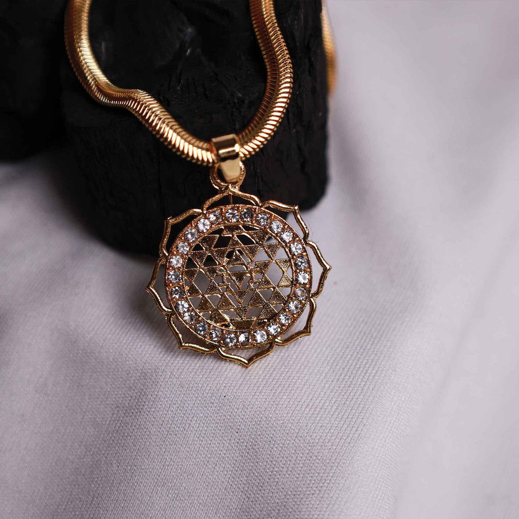 Gold Laxmi Yantra Pendant