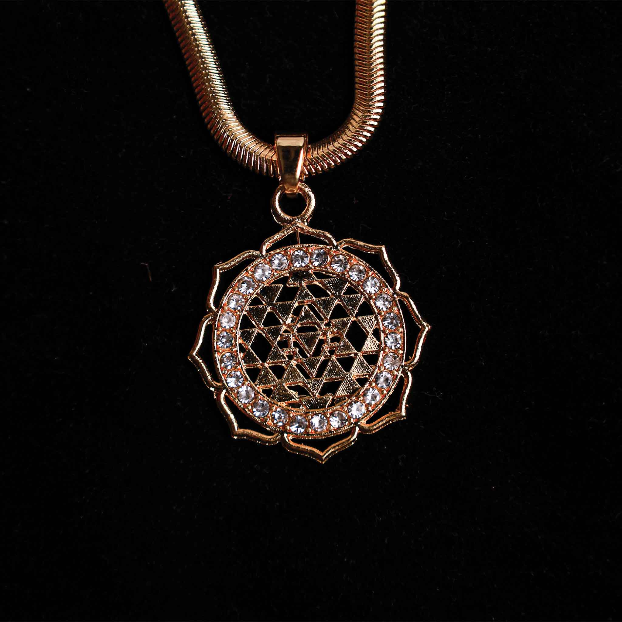 Gold Laxmi Yantra Pendant