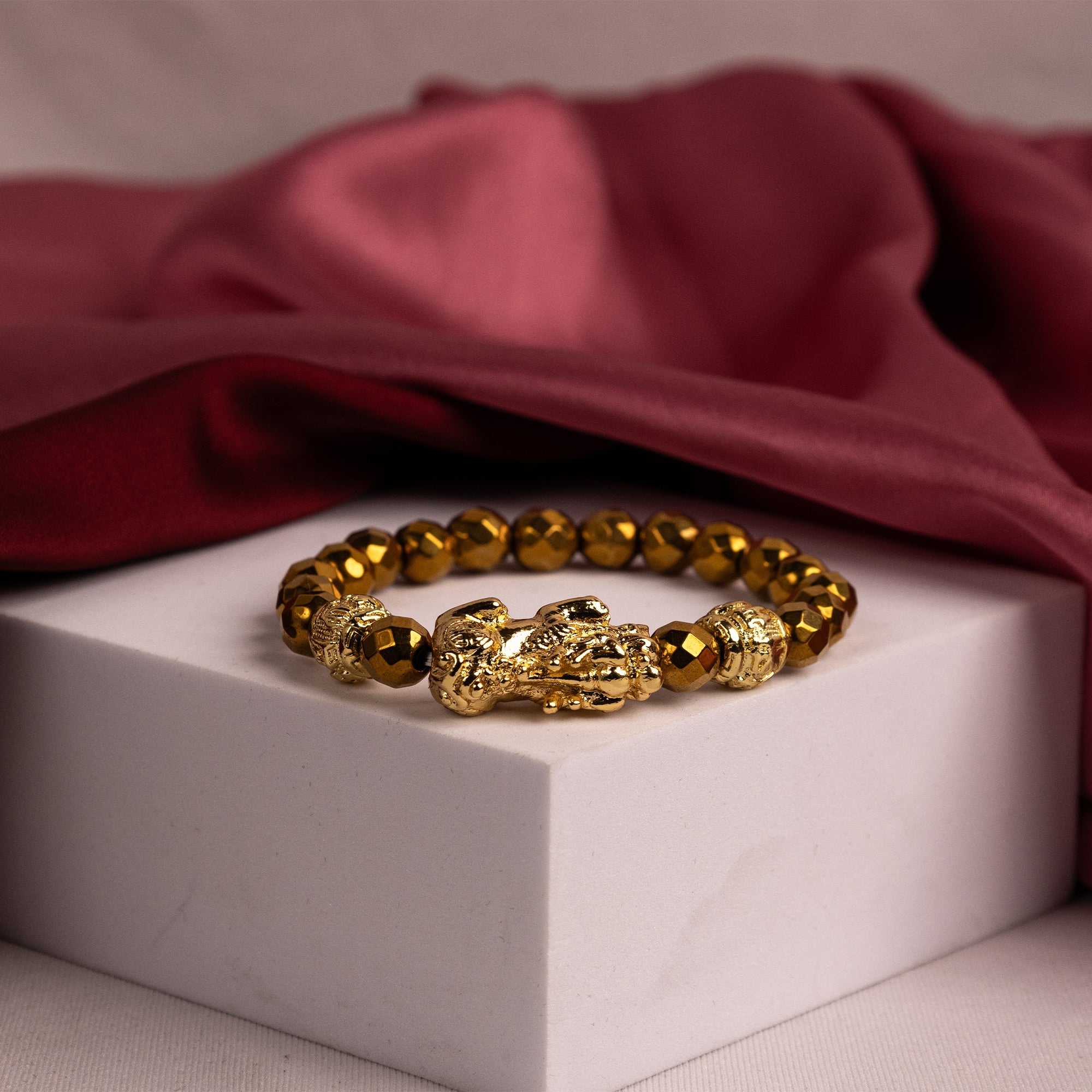 Pixu With Golden Pyrite Bracelet