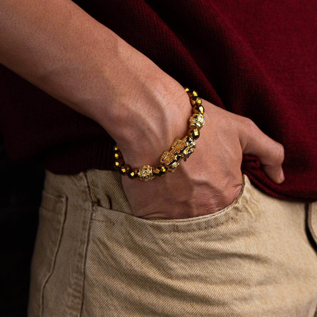 Pixu With Golden Pyrite Bracelet