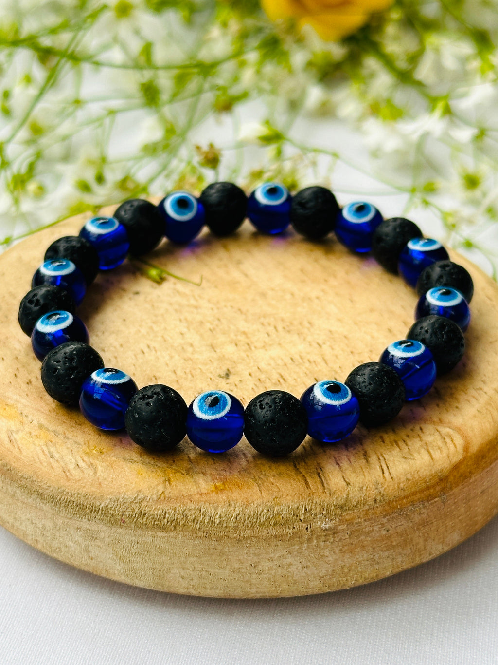 Lava Stone with Evil Eye Bracelet