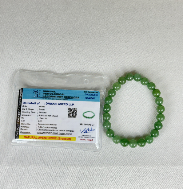 Promotes Wealth Attraction & Money Growth: Green Aventurine Bracelet