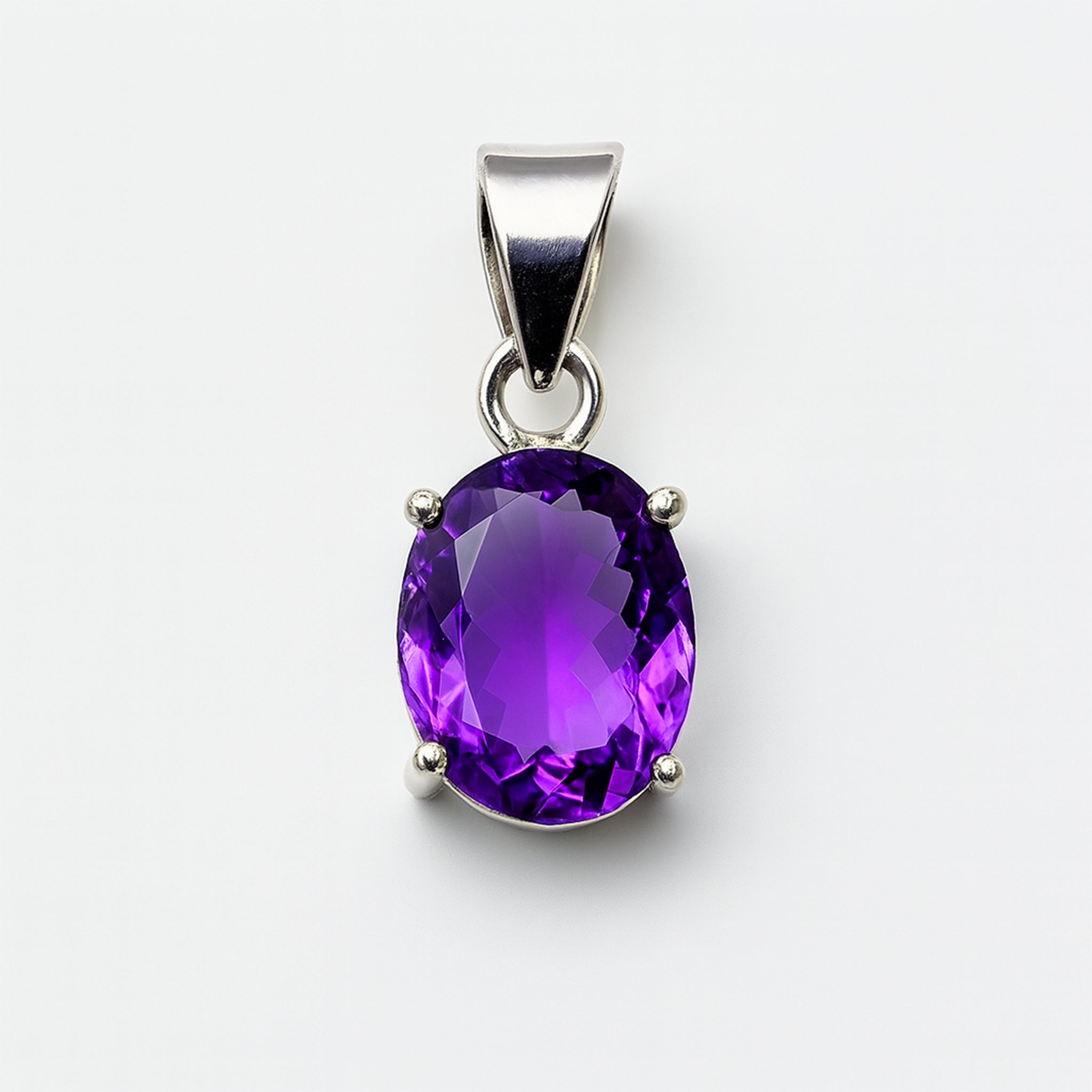 Attract Luck, Enhance Intuition, Improve Health & Skin: Amethyst Crystal Pendant