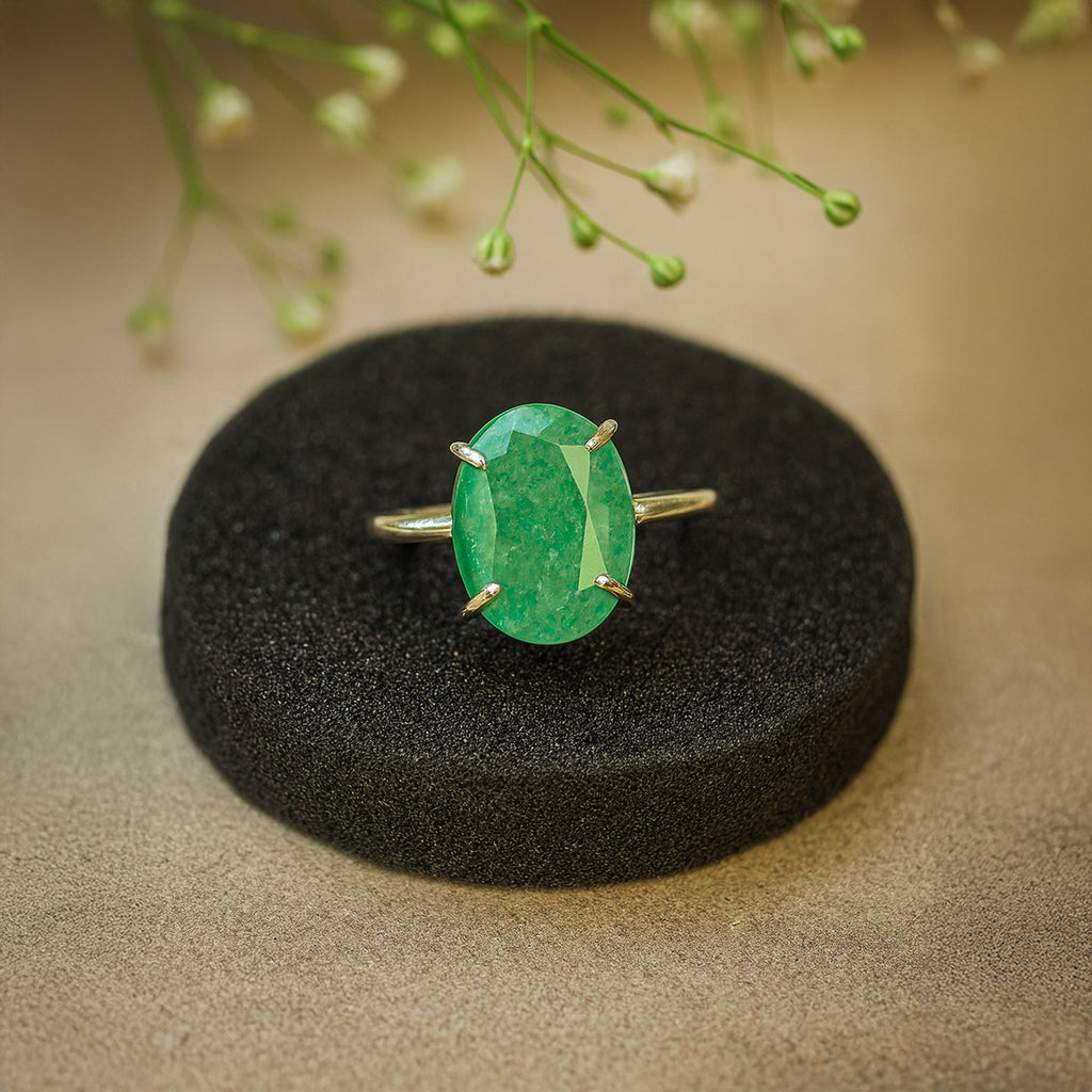 Promotes Wealth Attraction & Money Growth: Green Aventurine Ring