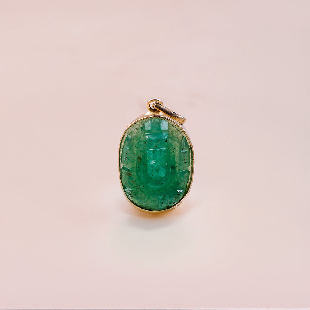 Green Aventurine Ganesha Pendant