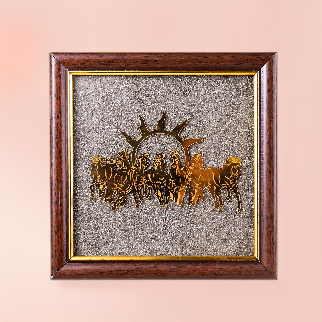 7 Horses Raw Pyrite Frame